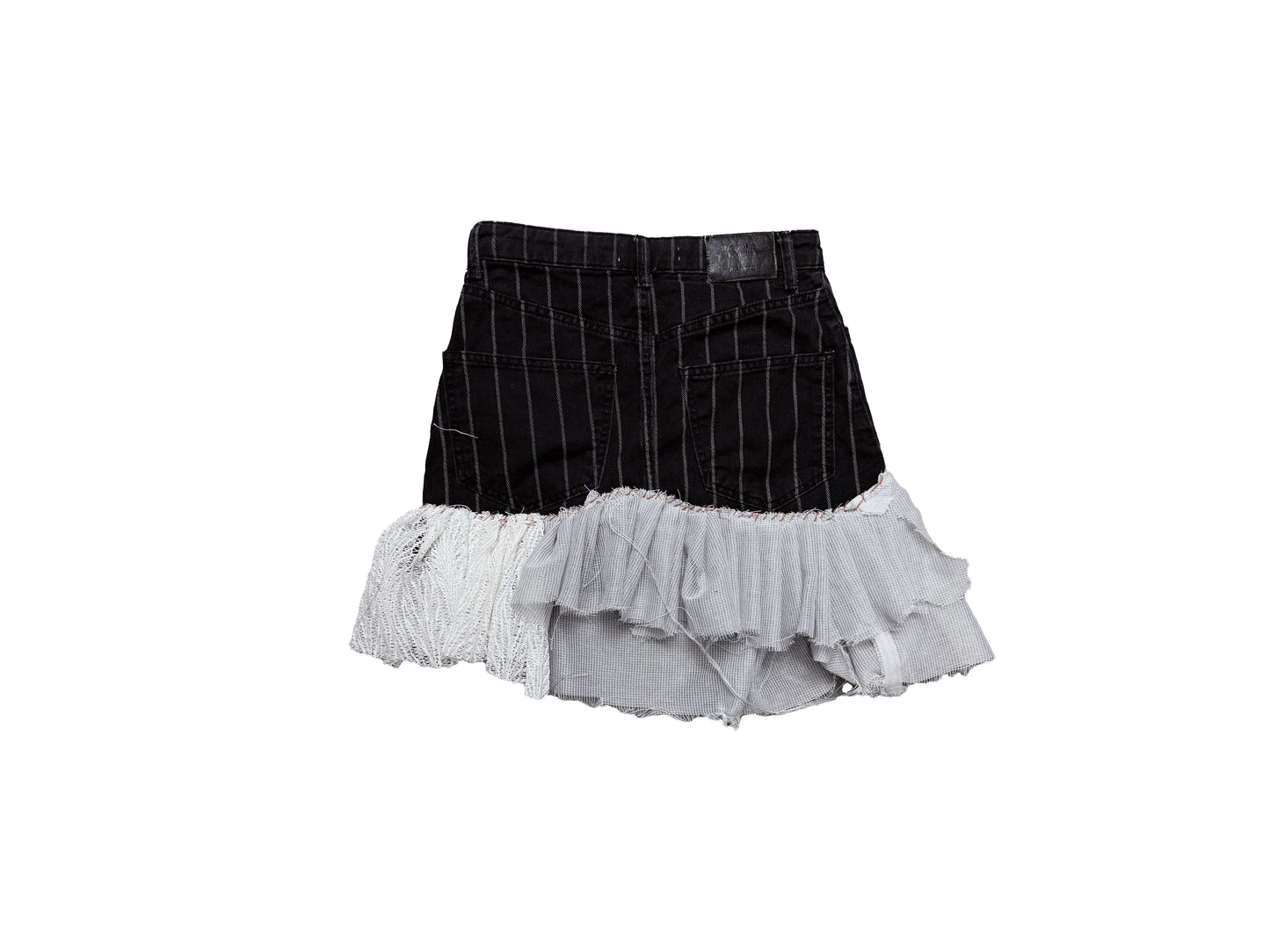 Upcycled Black n White Skirt by ATAR HILOS ROJOS XS