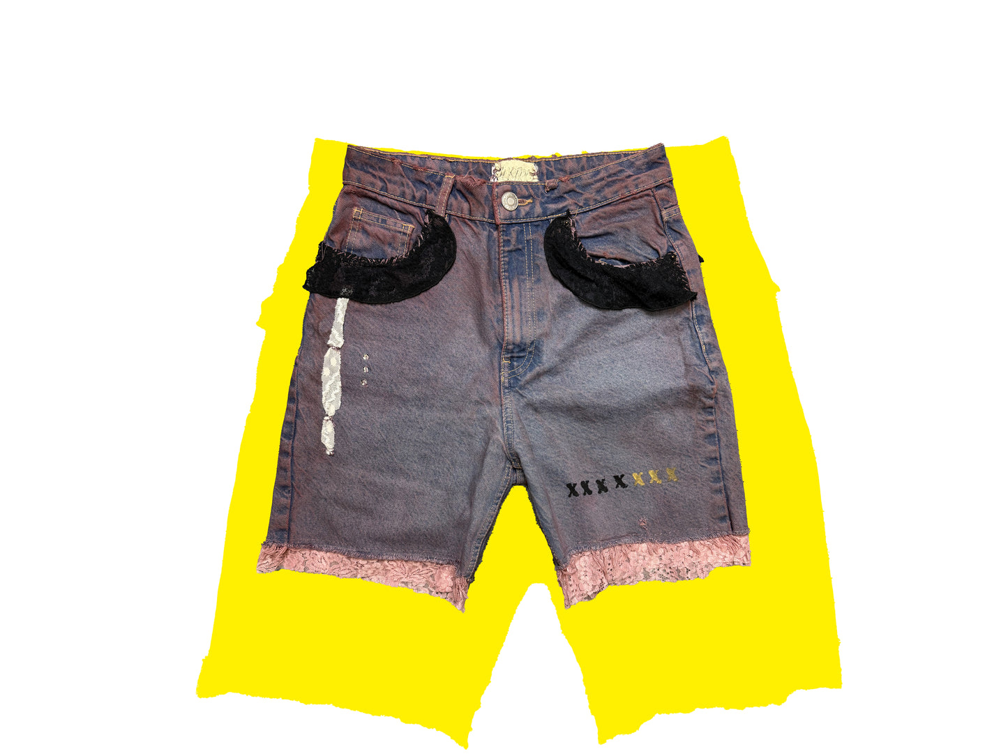 Upcycled Crying Punk Short Pants by ATAR HILOS ROJOS S