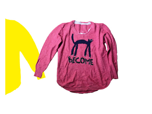 Upcycled Become Animal Pink Sweater by ATAR HILOS ROJOS M