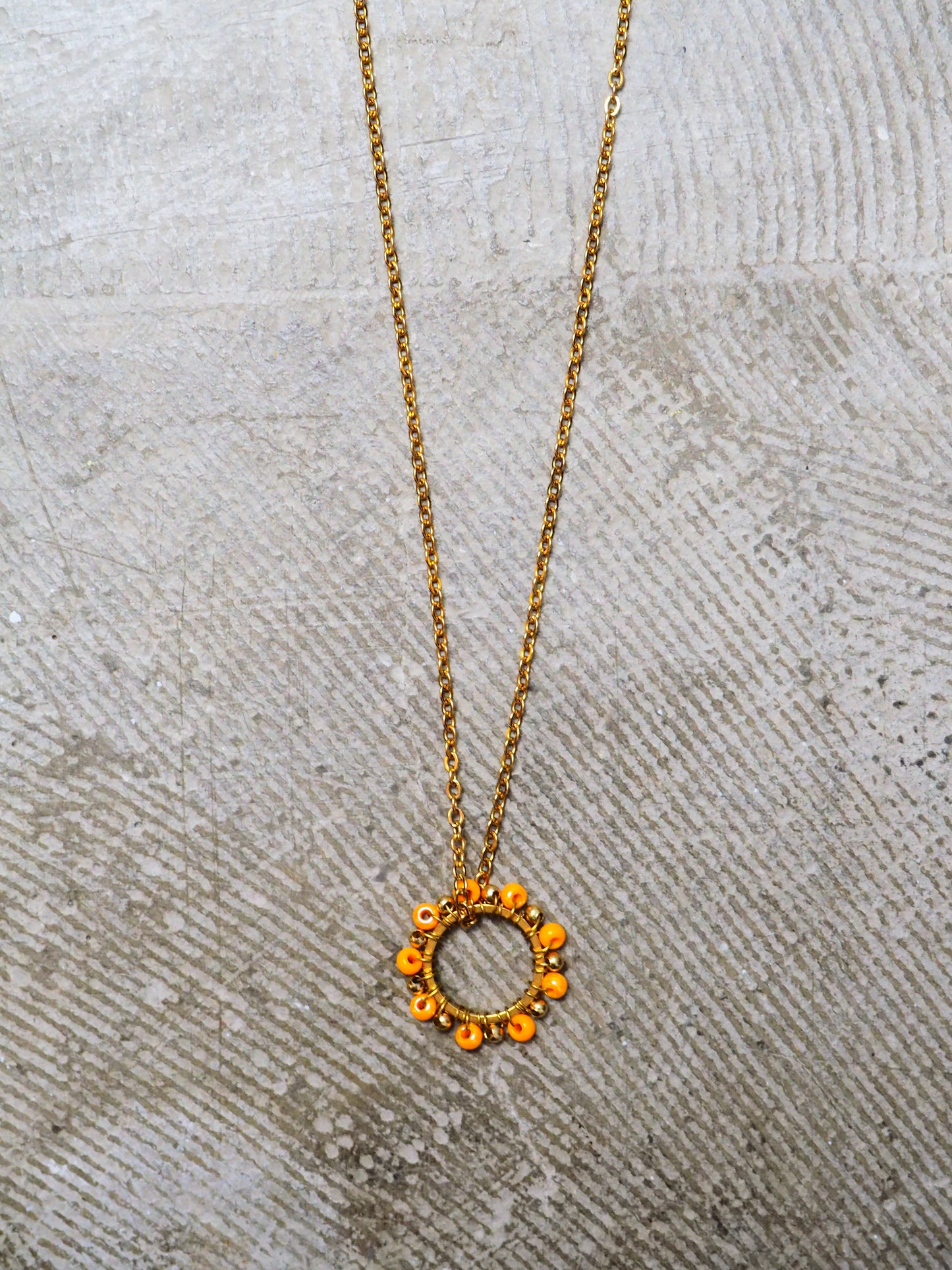 FLOWER Necklace in Gold Tone by Hoshocosho