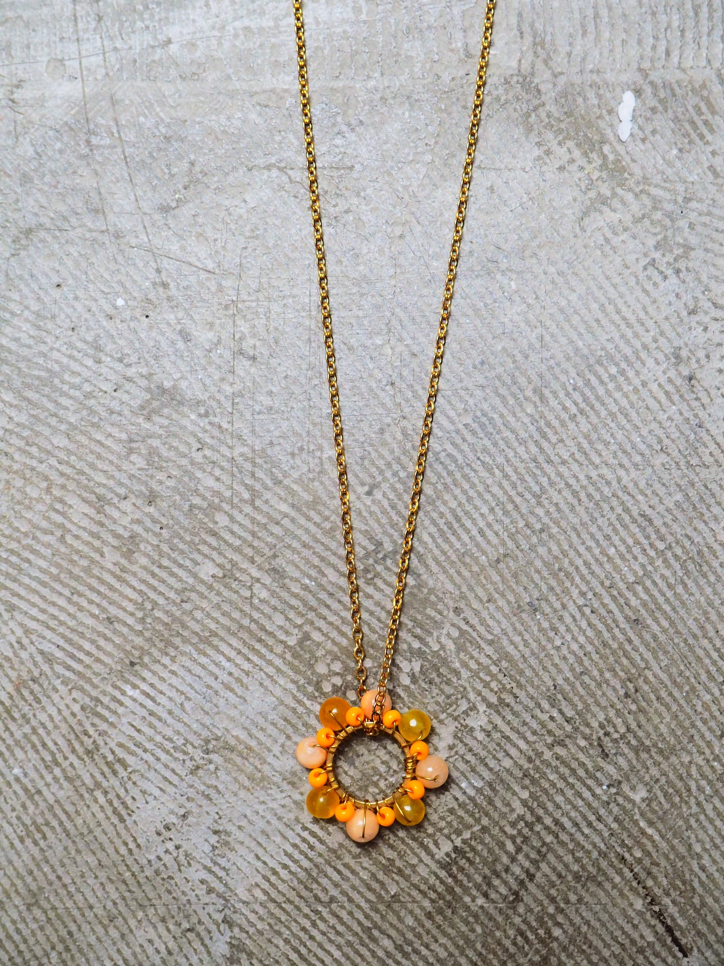 FLOWER Necklace in Gold Tone by Hoshocosho