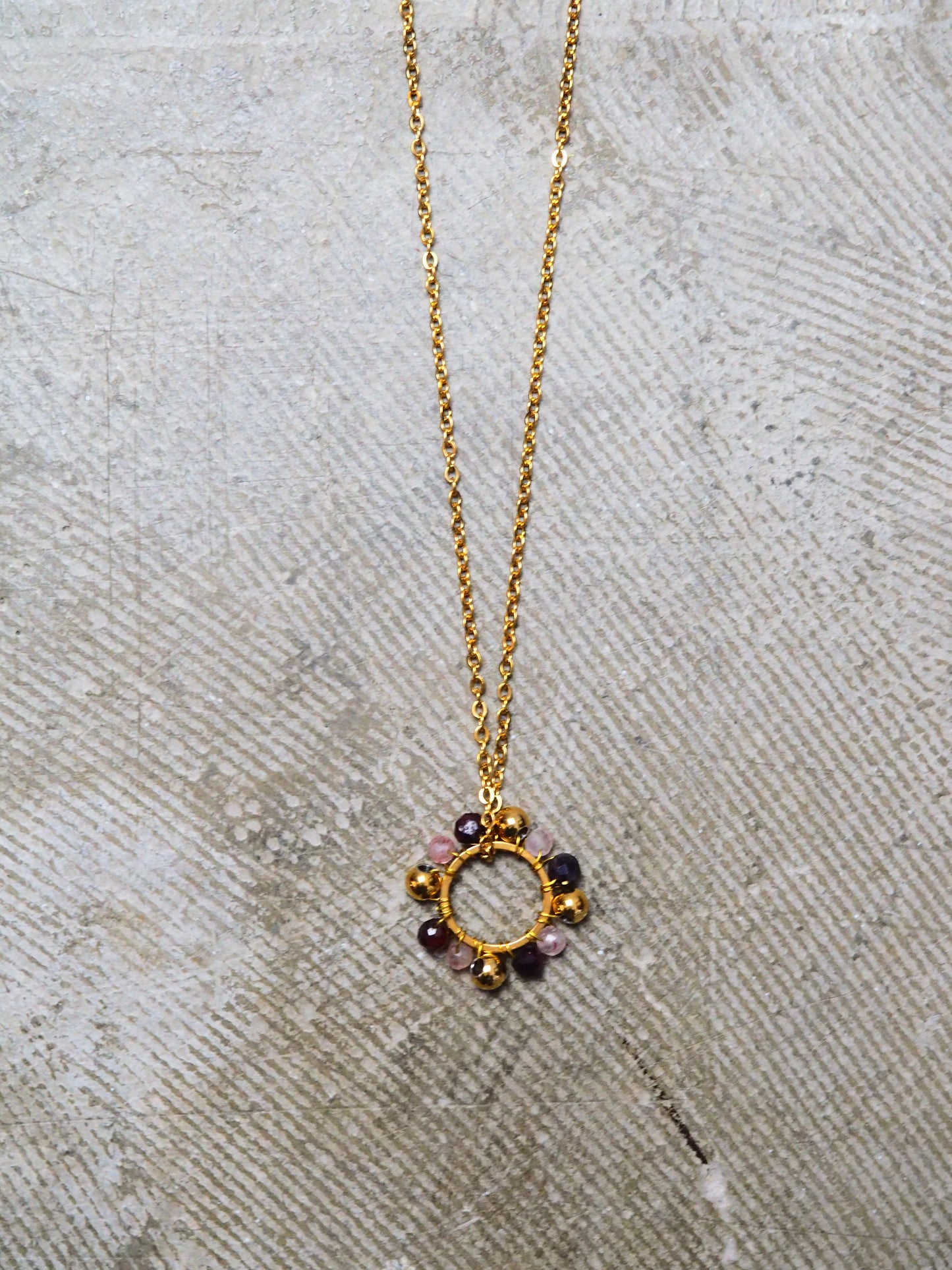 FLOWER Necklace in Gold Tone by Hoshocosho