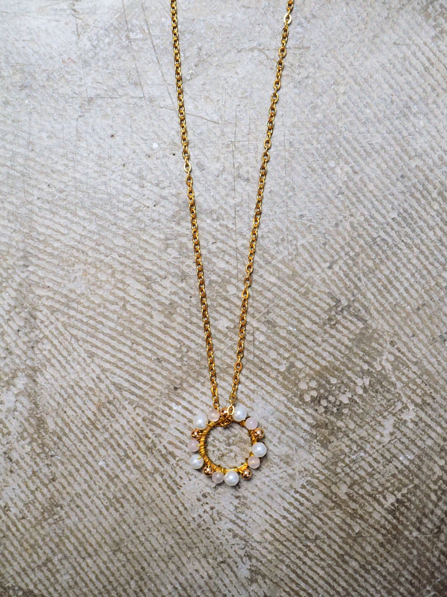 FLOWER Necklace in Gold Tone by Hoshocosho