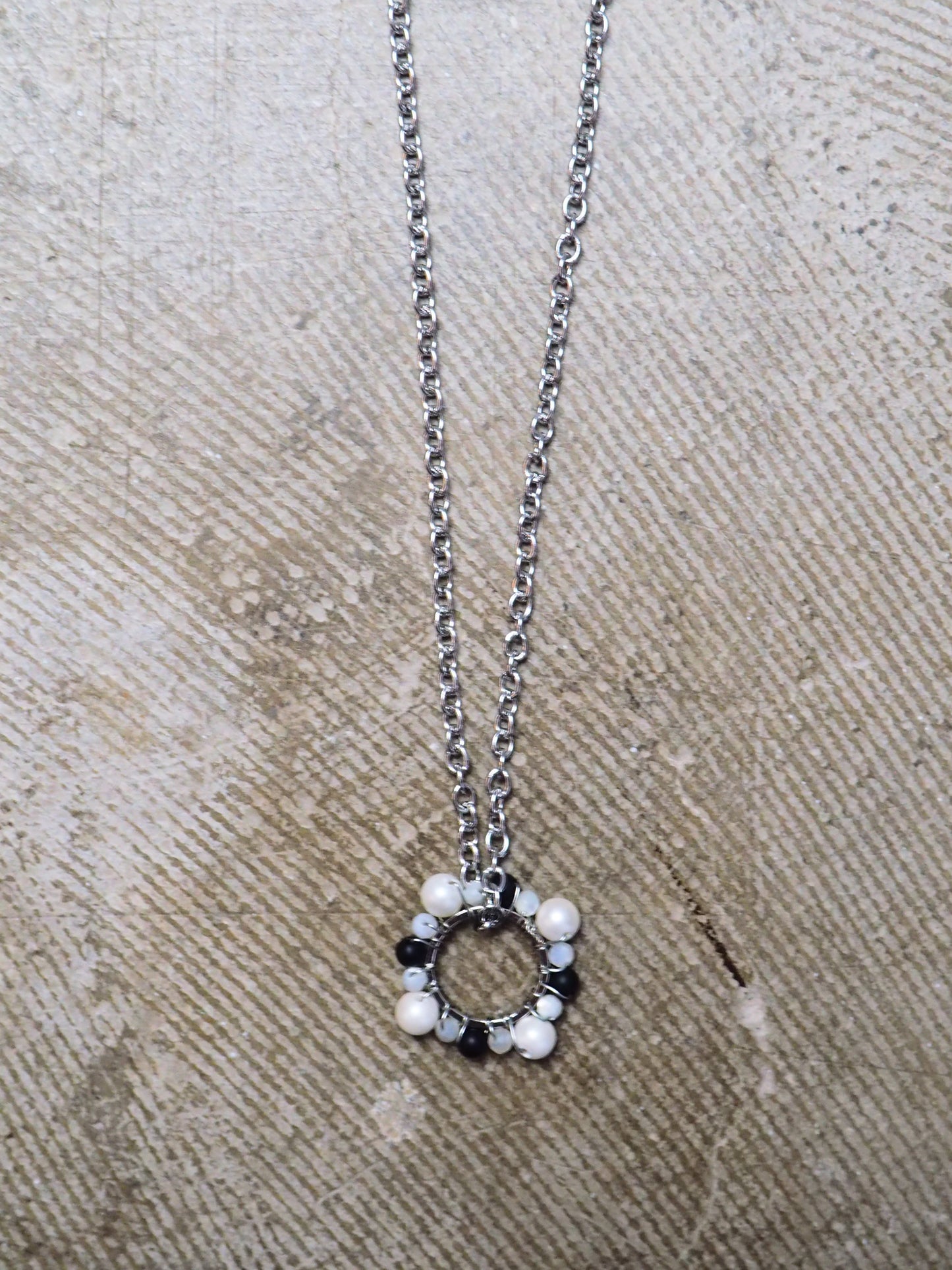 FLOWER Necklace in Silver Tone by Hoshocosho