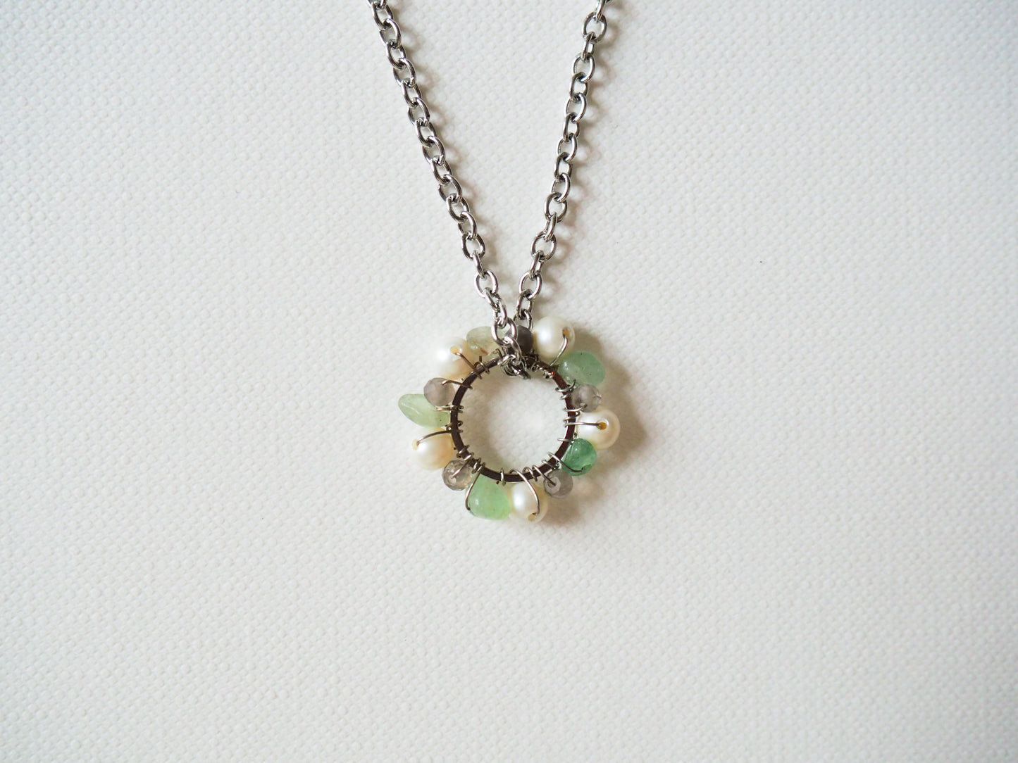 FLOWER Necklace in Silver Tone by Hoshocosho