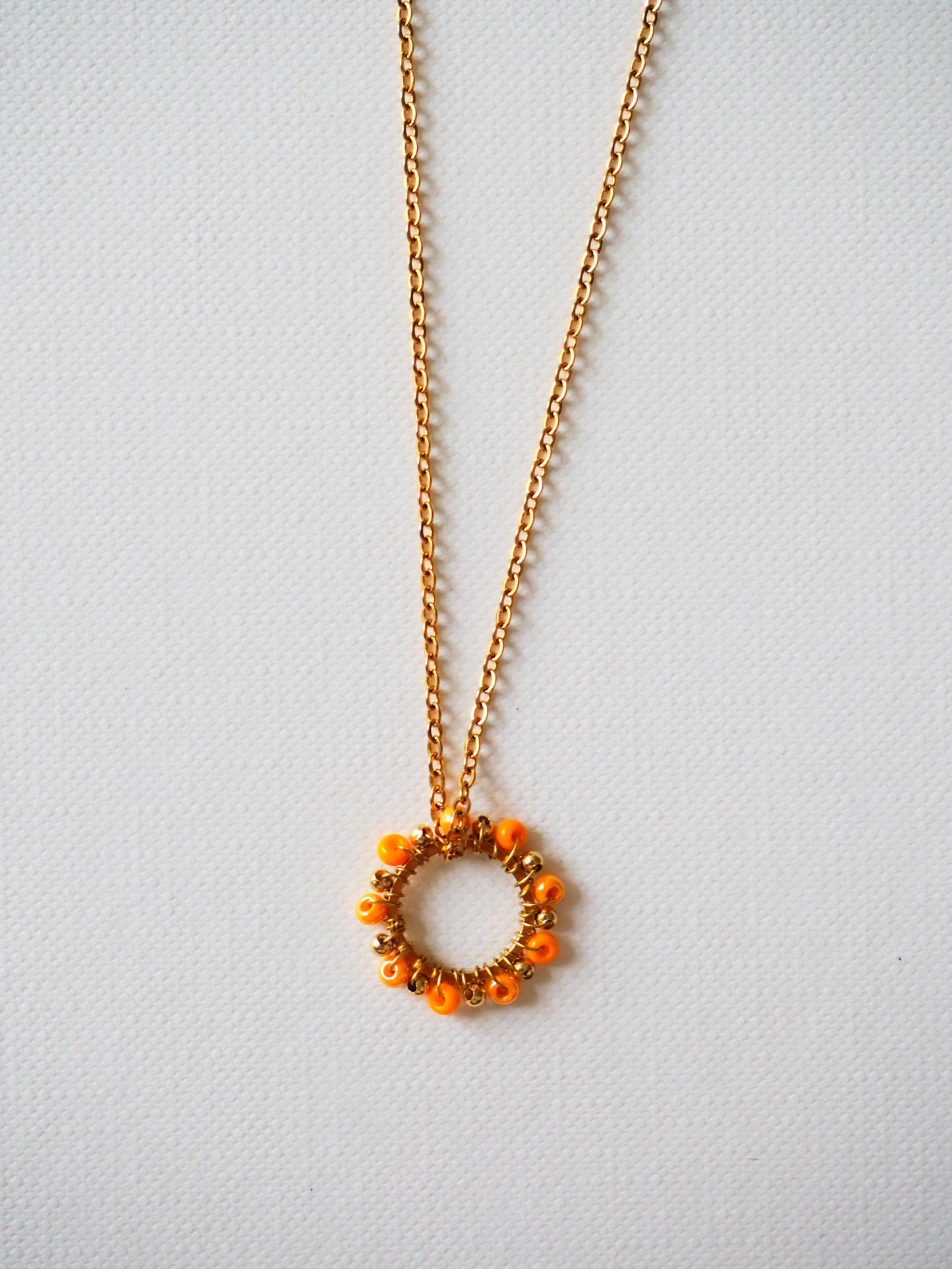 FLOWER Necklace in Gold Tone by Hoshocosho