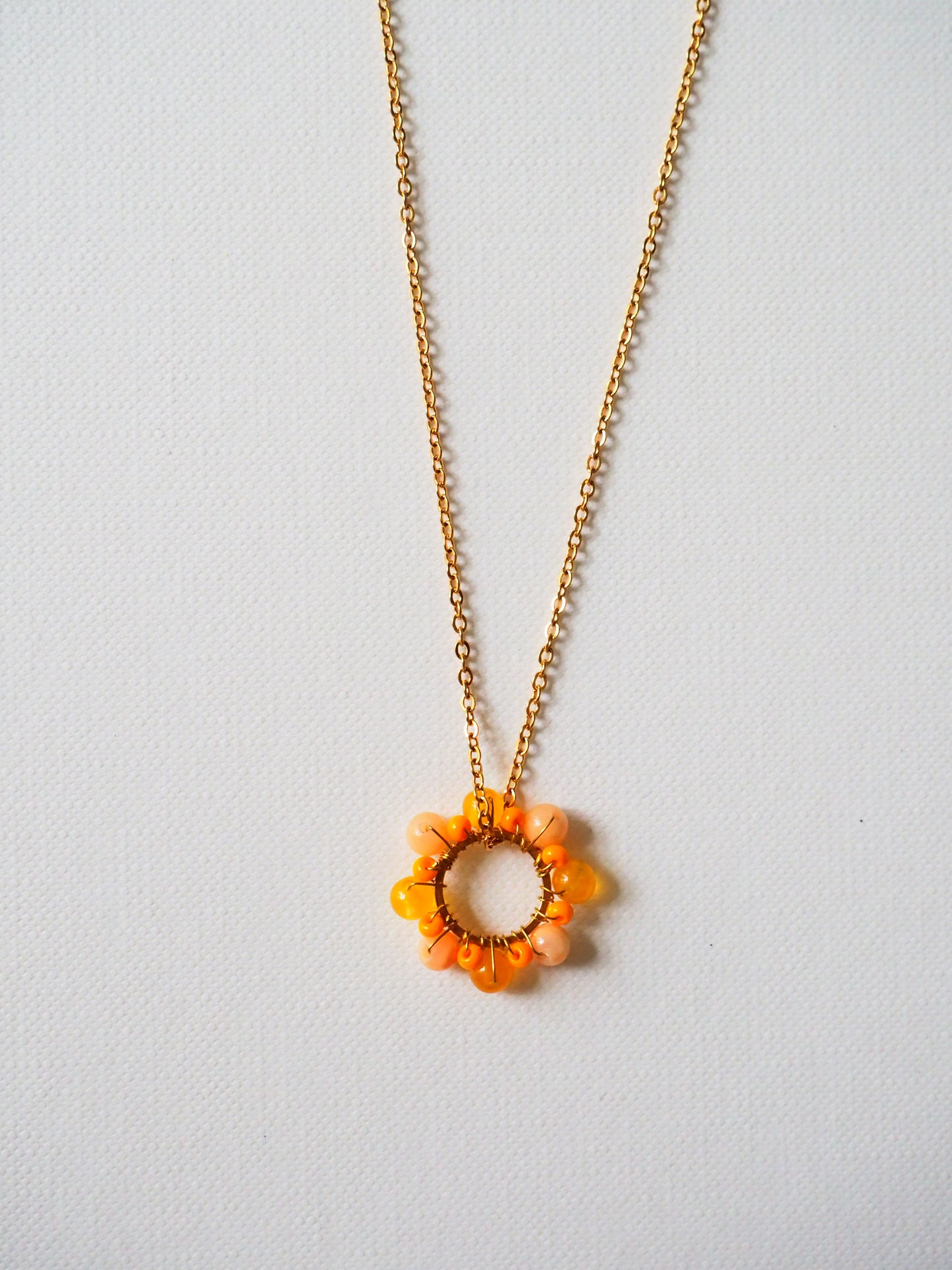 FLOWER Necklace in Gold Tone by Hoshocosho