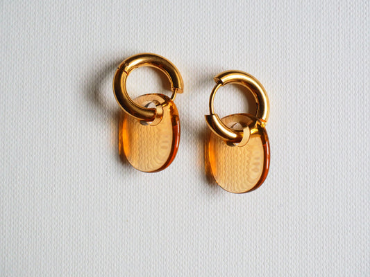 Reflection Huggie Earrings by Hoshocosho