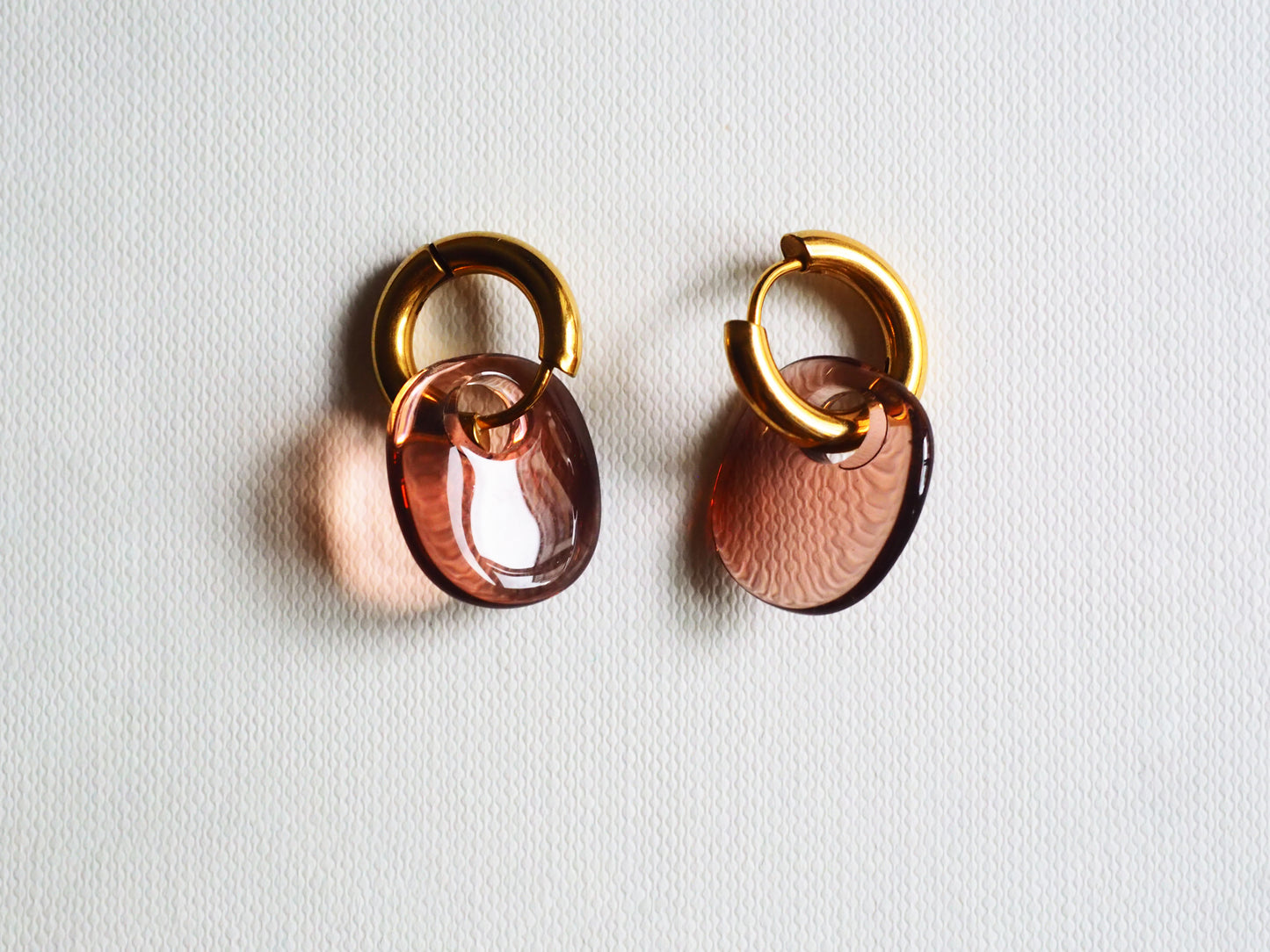 Reflection Huggie Earrings by Hoshocosho