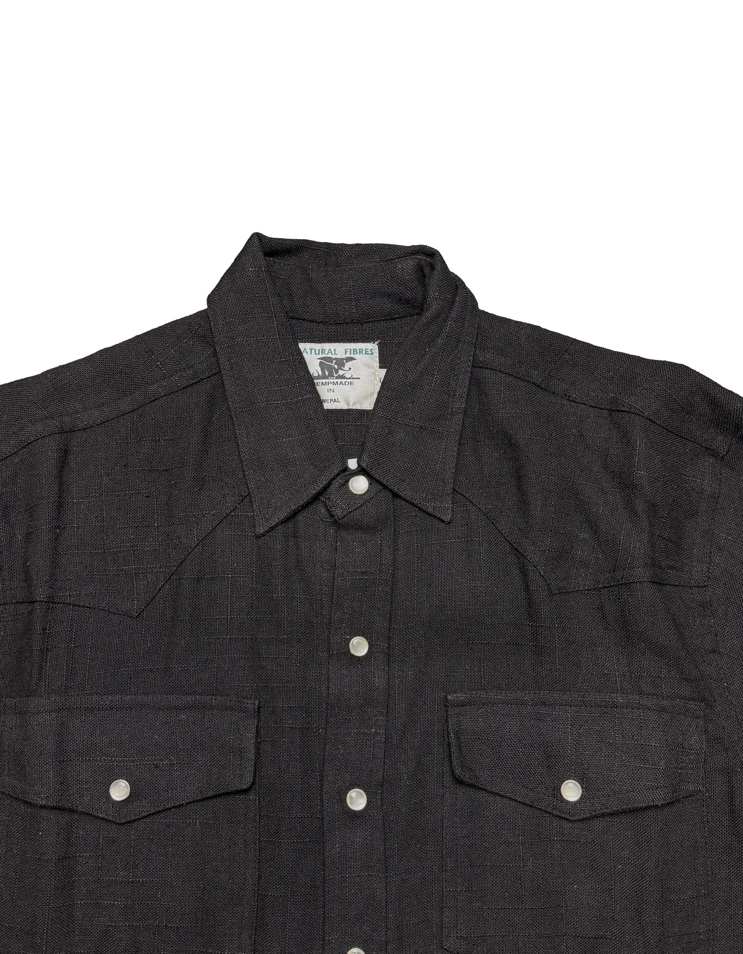 Hemp Shirt in Black by HEMPMADE