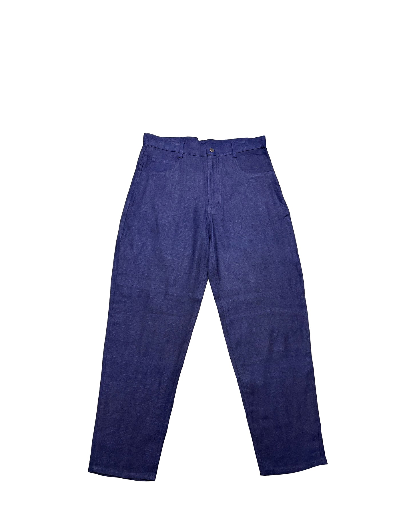 Pantalons de tall recte de cànem en blau de HEMPMADE