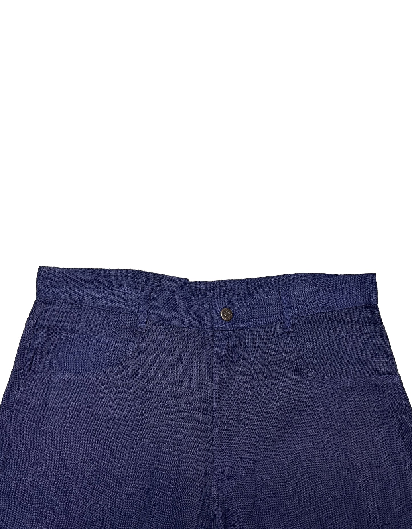 Pantalons de tall recte de cànem en blau de HEMPMADE