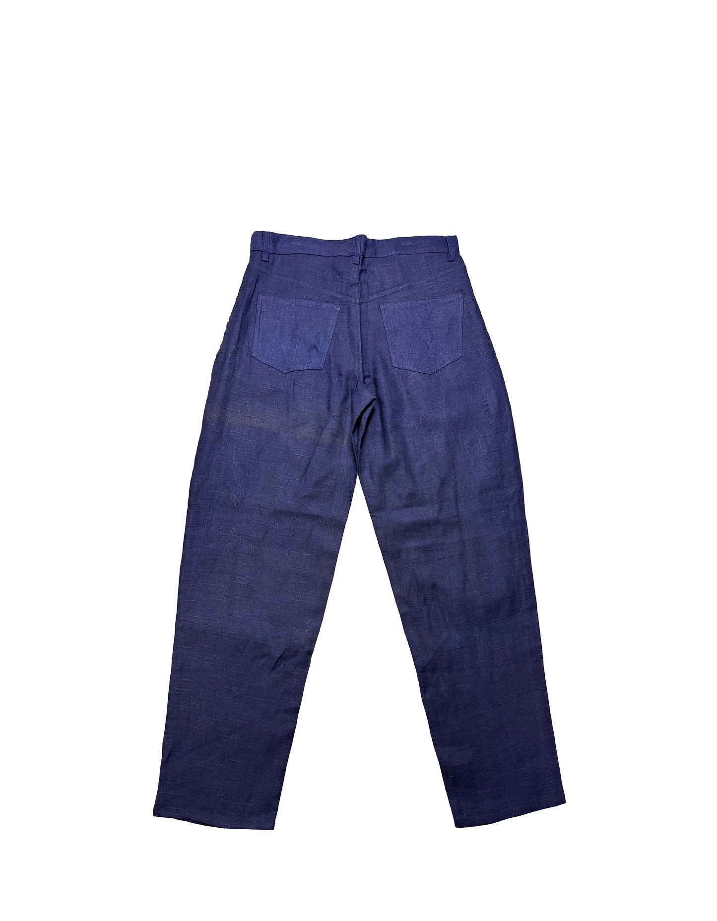 Pantalons de tall recte de cànem en blau de HEMPMADE