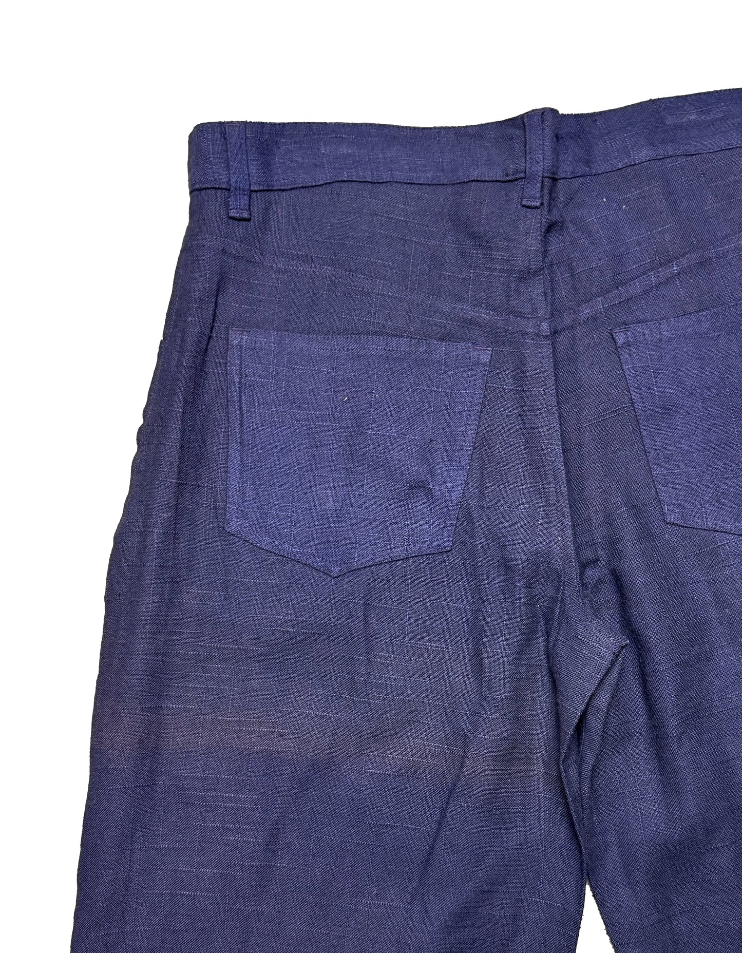 Pantalons de tall recte de cànem en blau de HEMPMADE