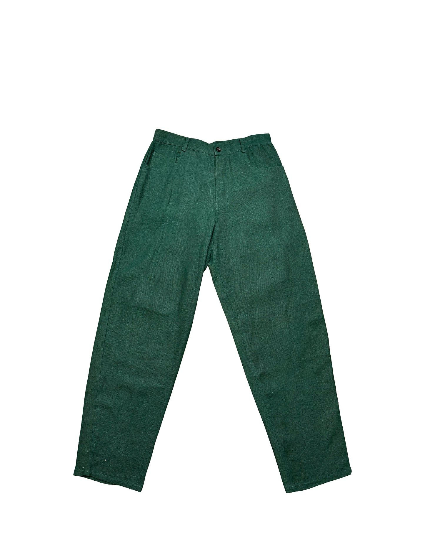 Hemp Straight Cut Trousers in Green by HEMPMADE