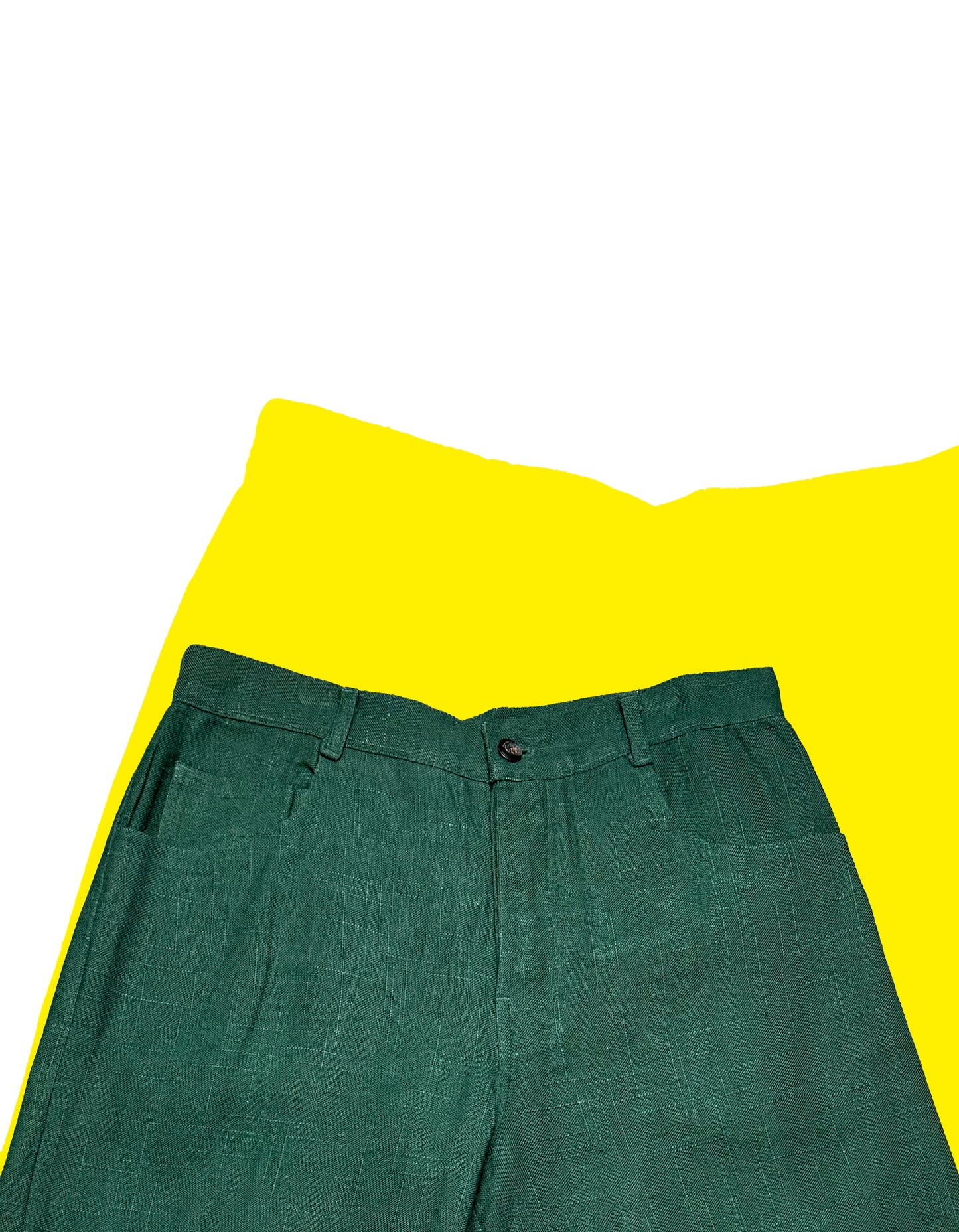 Hemp Straight Cut Trousers in Green by HEMPMADE