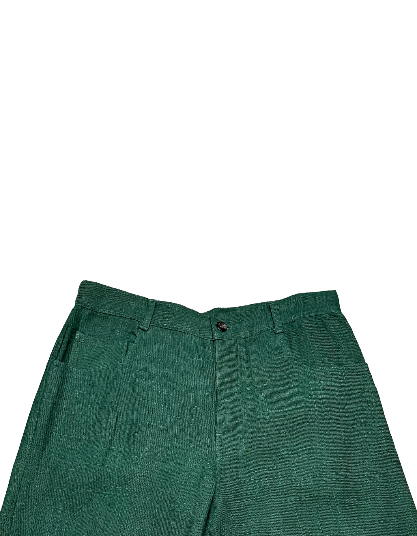 Hemp Straight Cut Trousers in Green by HEMPMADE