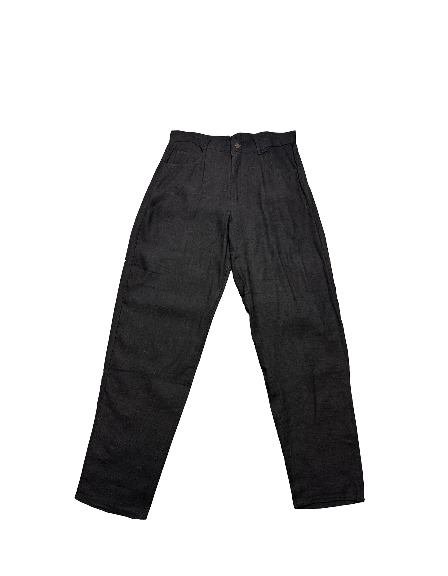 Hemp Straight Cut Trousers in Black by HEMPMADE