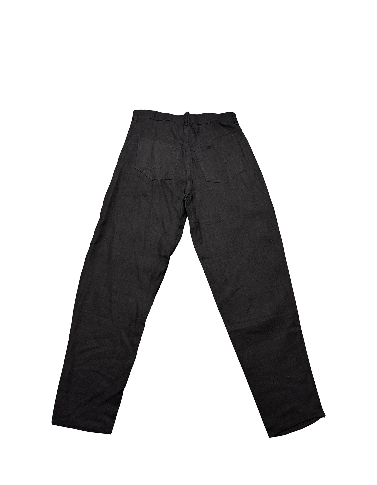 Hemp Straight Cut Trousers in Black by HEMPMADE