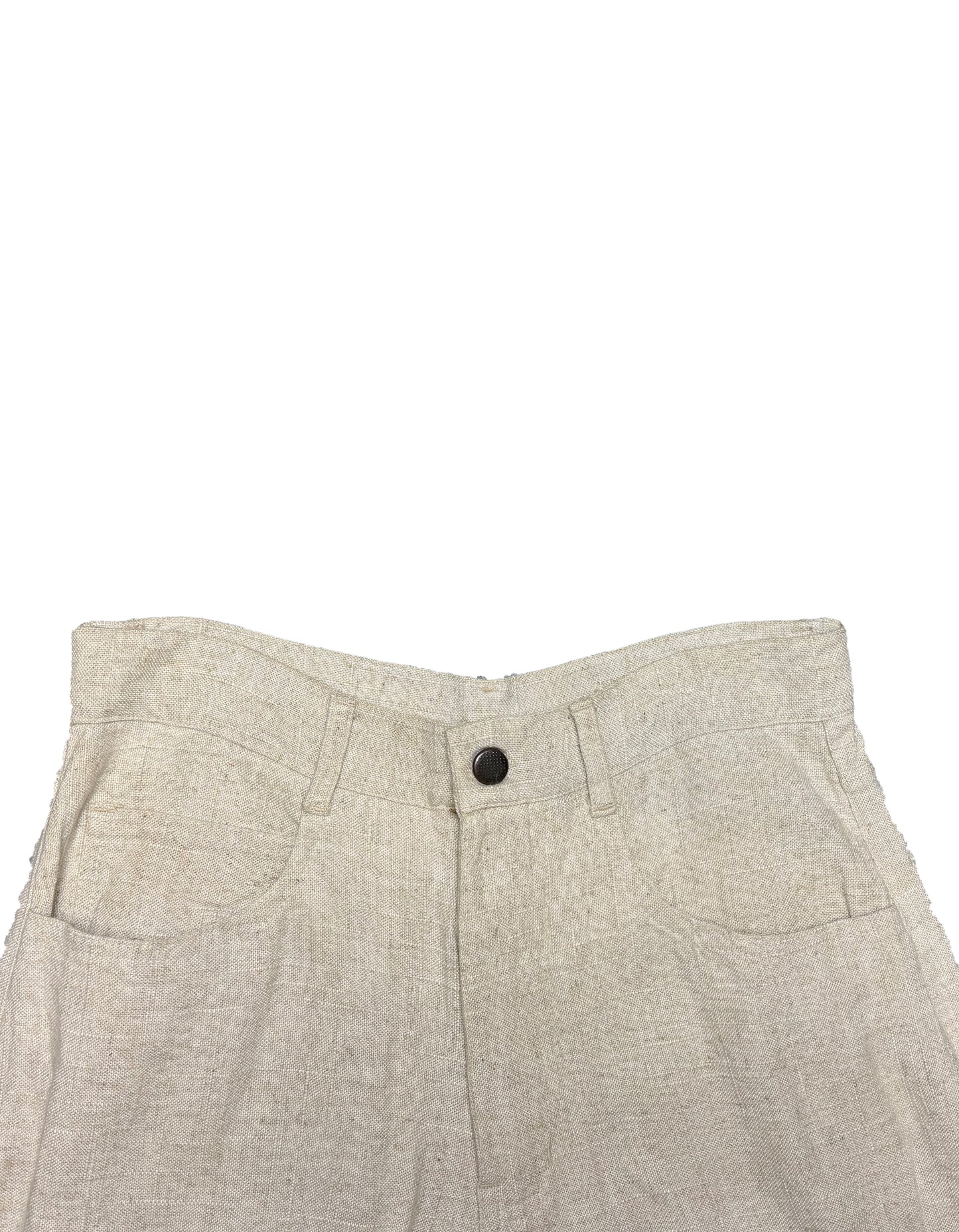 Hemp Straight Cut Trousers in Ivory White by HEMPMADE