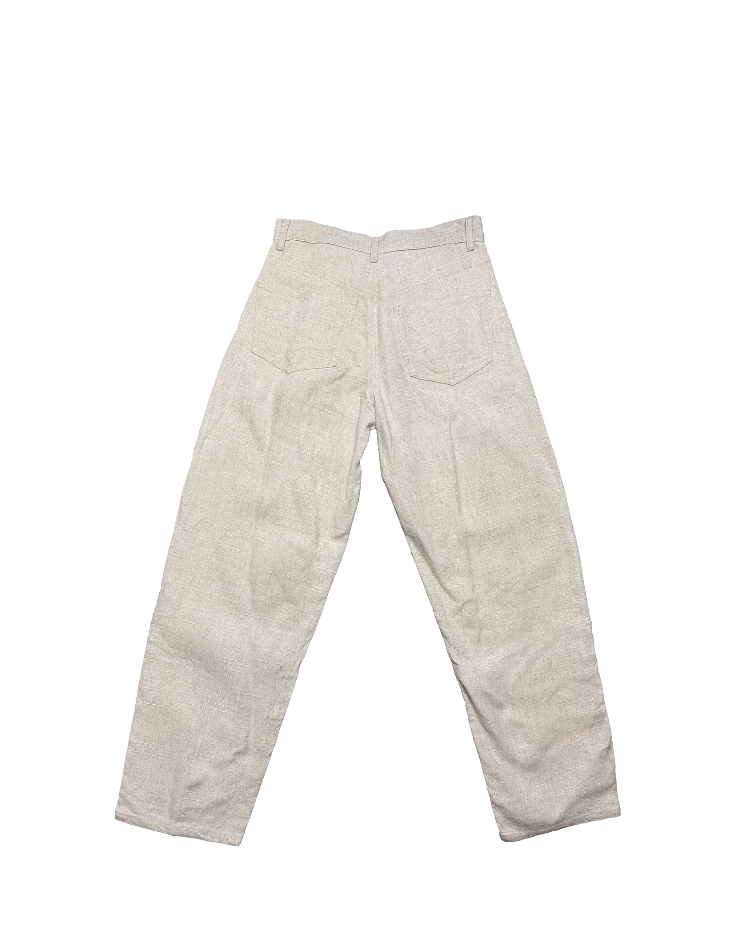 Hemp Straight Cut Trousers in Ivory White by HEMPMADE