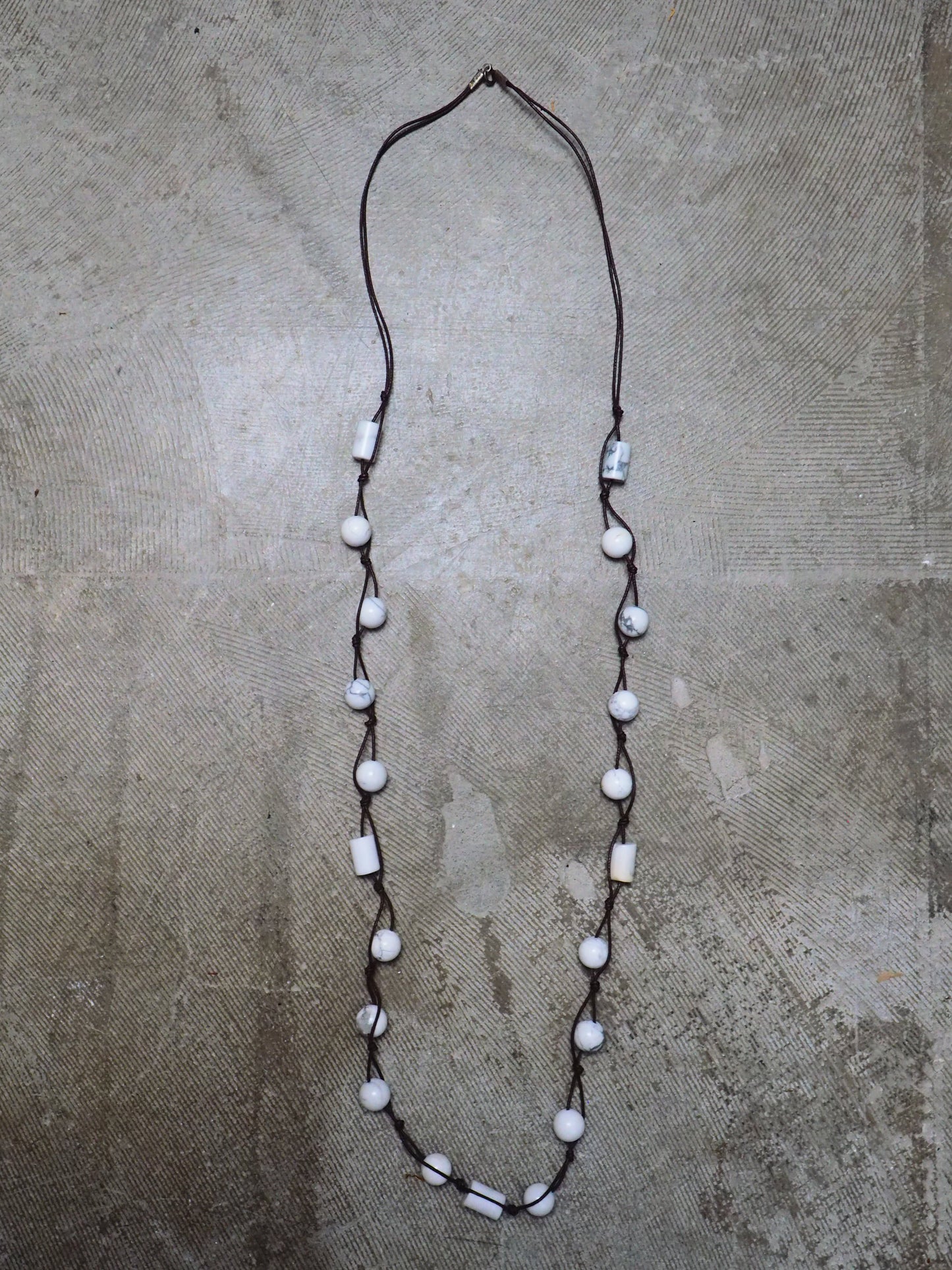 Howlite Flakes Necklace by JANI