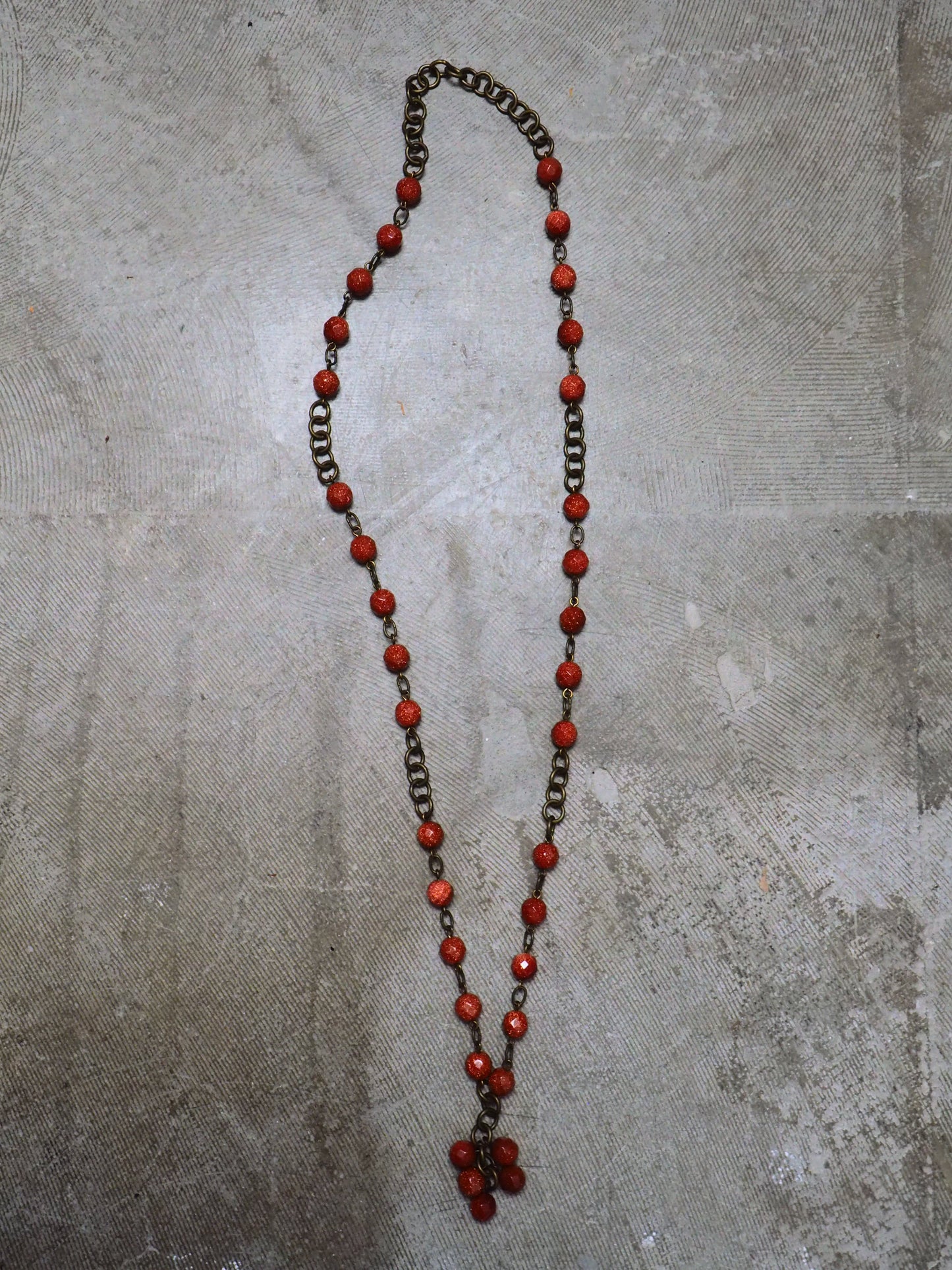 Brown Aventurine on Bronze Chain Necklace by JANI