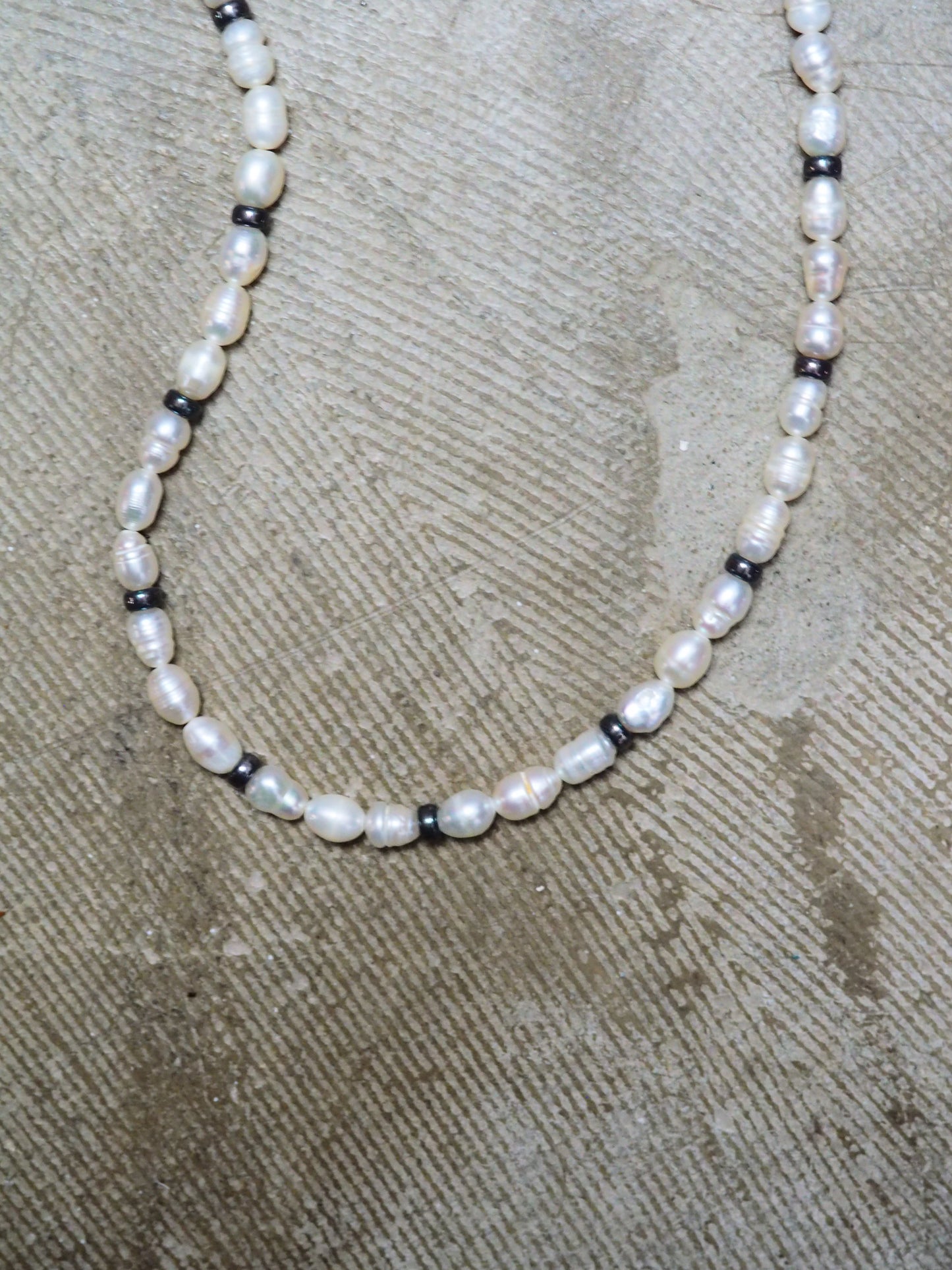 Freshwater Pearl Contrast Necklace by JANI