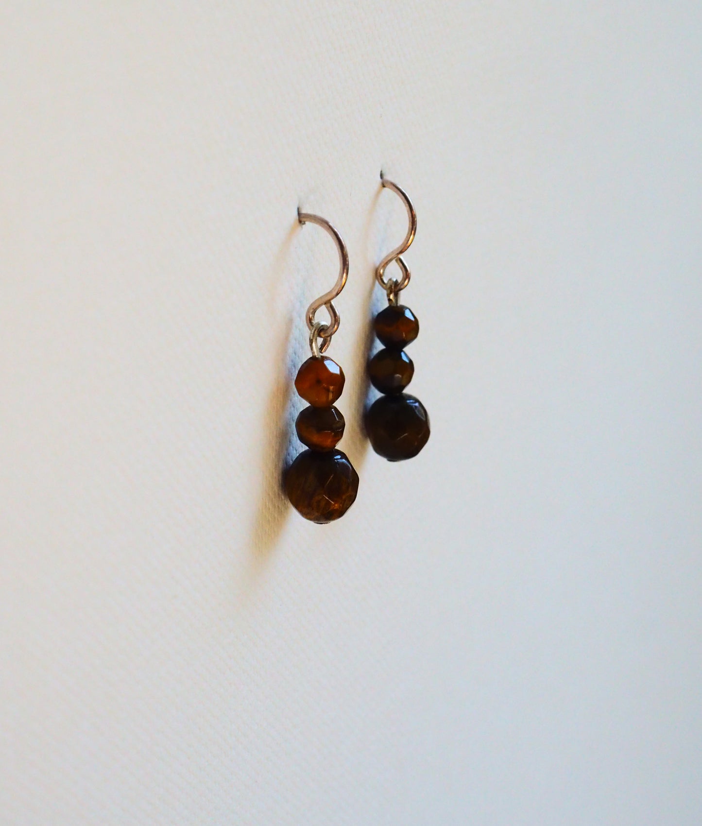 Tiger's Eye and Silver Golden Hour Earrings by JANI