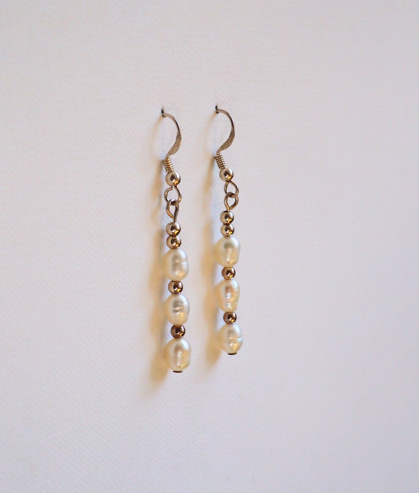 Freshwater Pearl and Silver Earrings by JANI