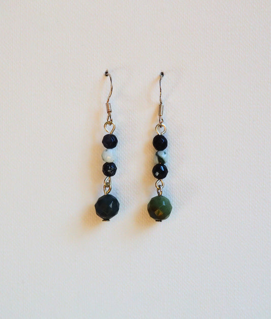 Agate and Silver Earrings by JANI