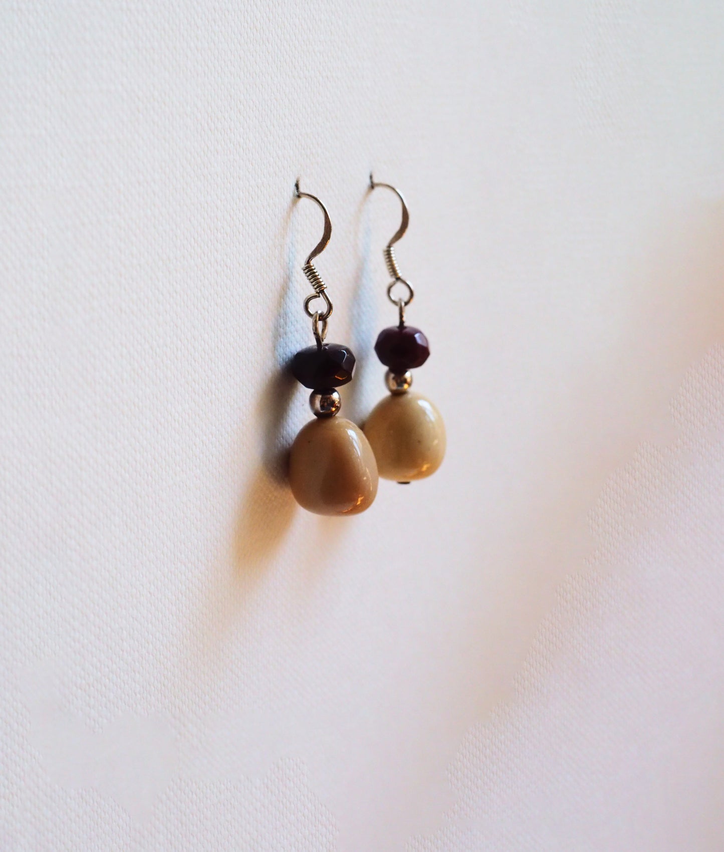 Mokaite Jasper and Silver Earrings by JANI