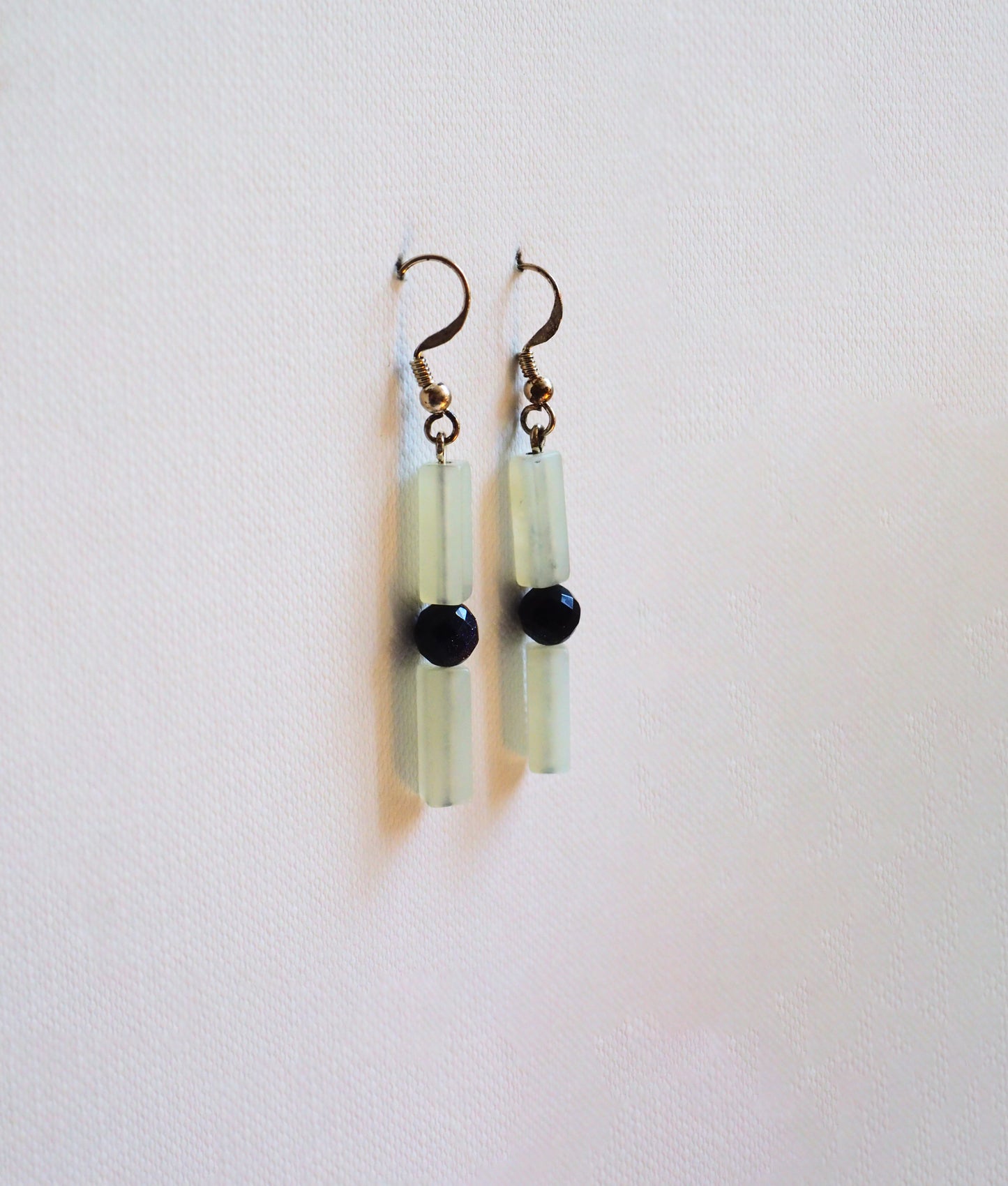 Dual Aventurine and Silver Earrings by JANI