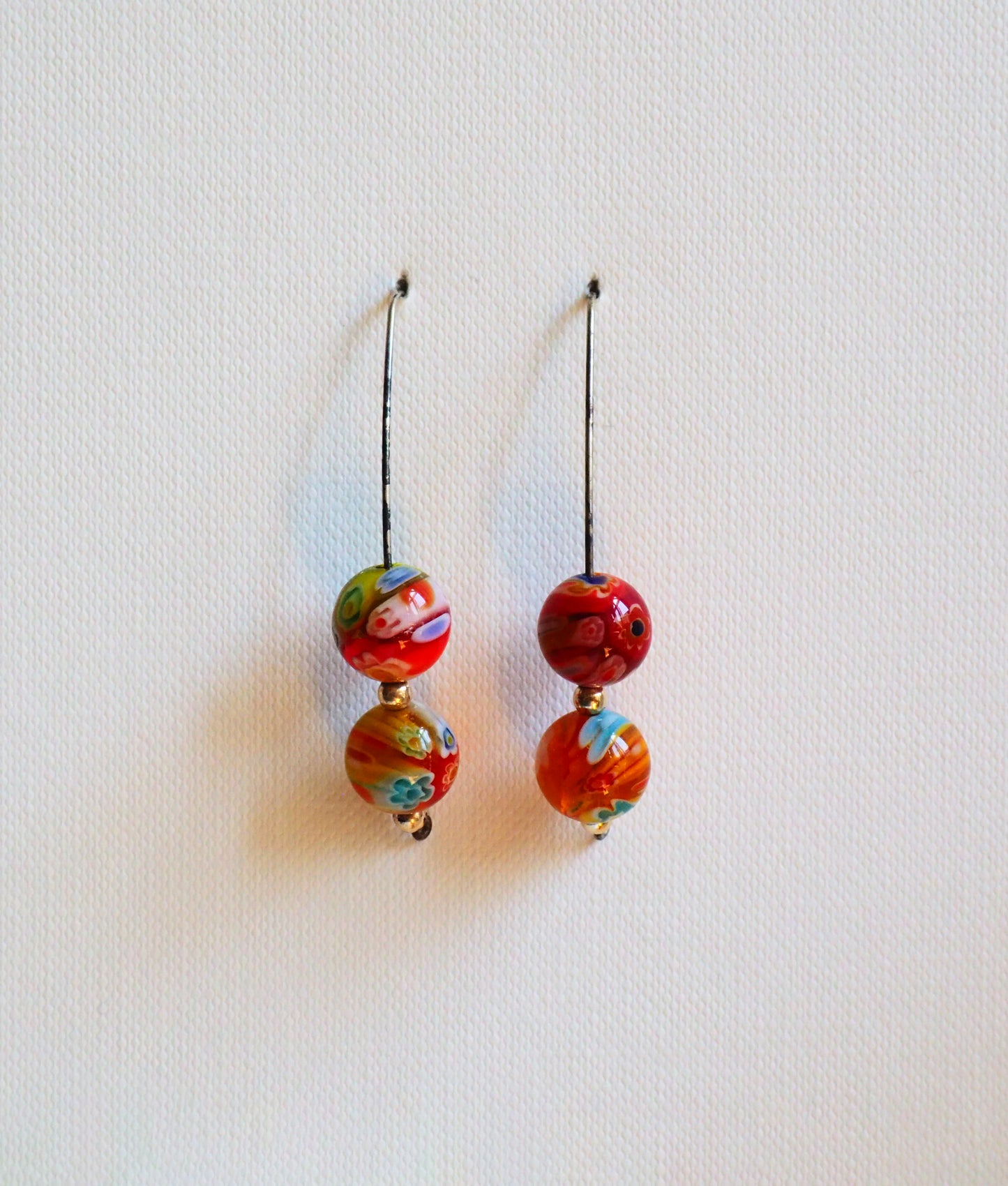 Murano Glass and Silver Earrings by JANI