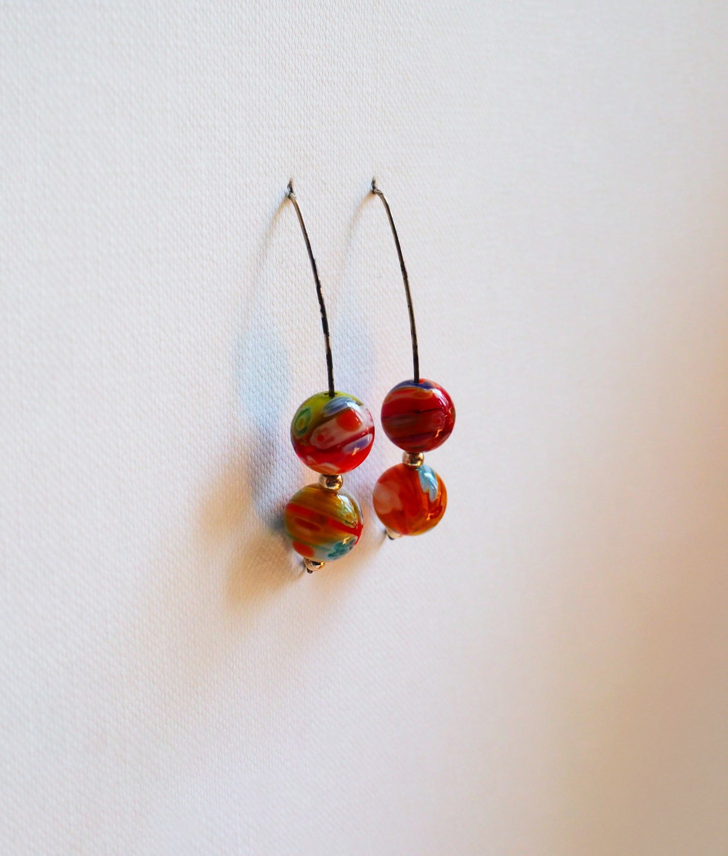 Murano Glass and Silver Earrings by JANI