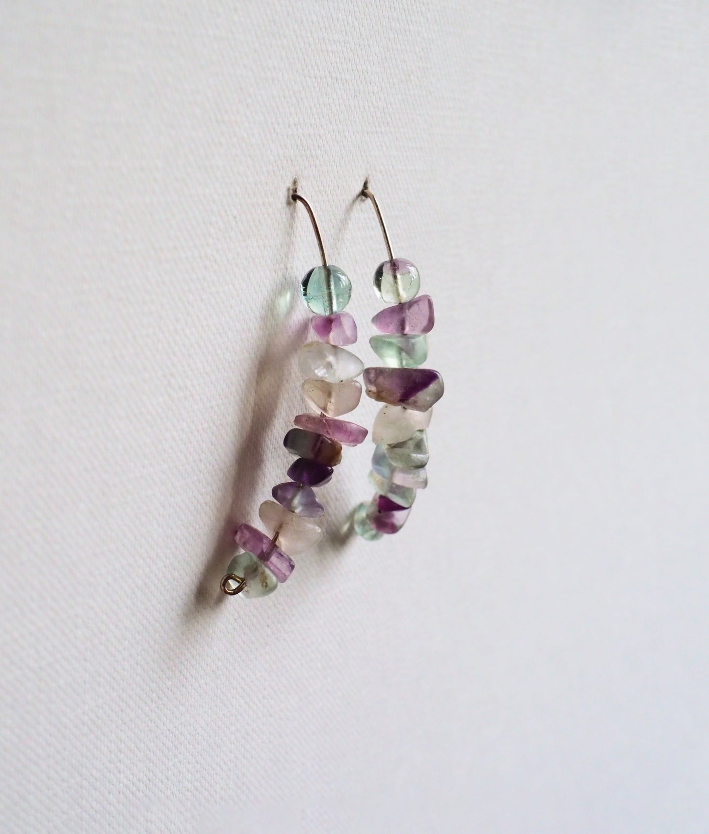 Fluorite and Silver Earrings by JANI