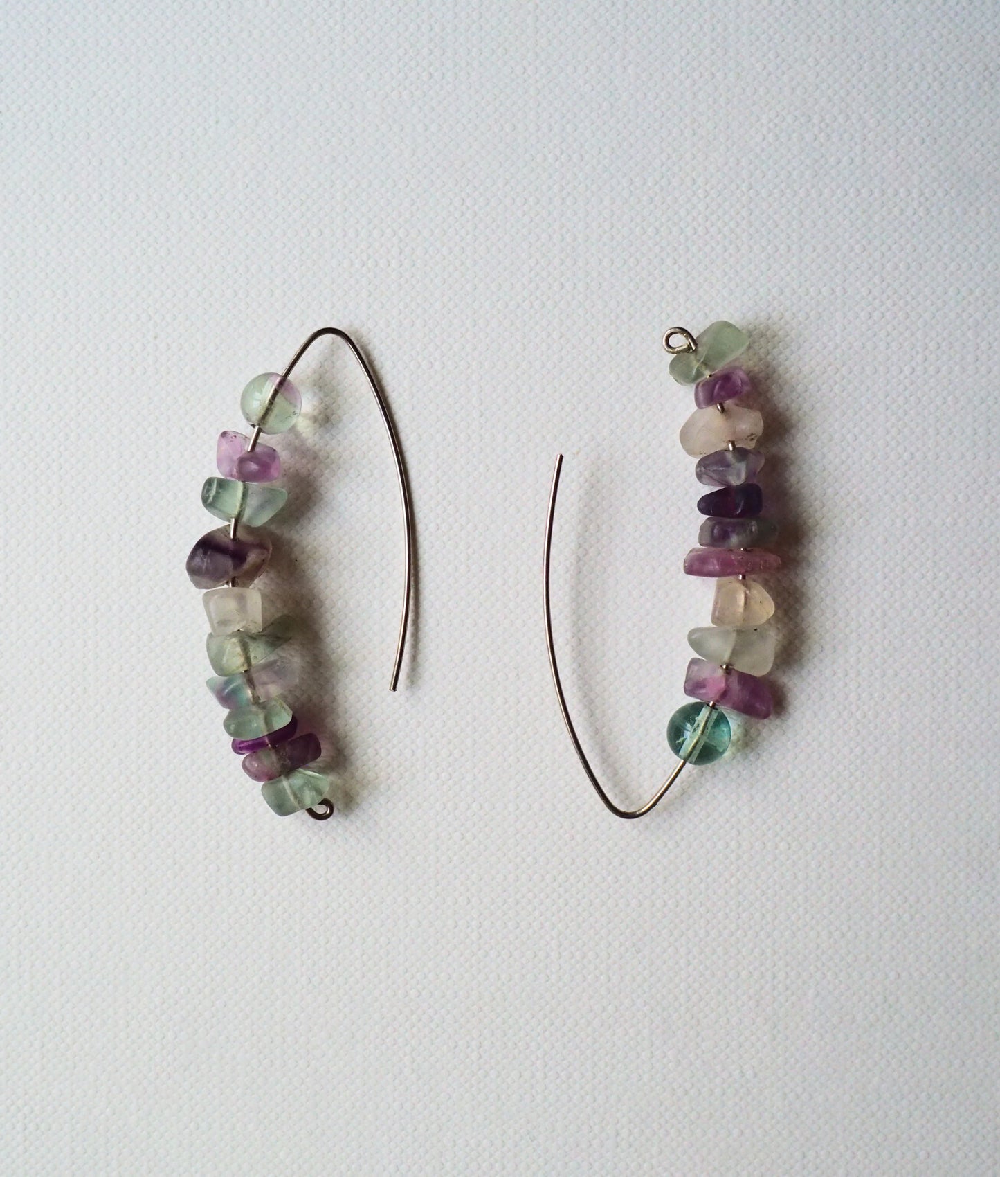 Fluorite and Silver Earrings by JANI