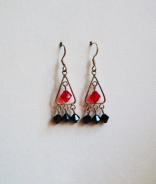 Swarowski and Silver Earrings by JANI