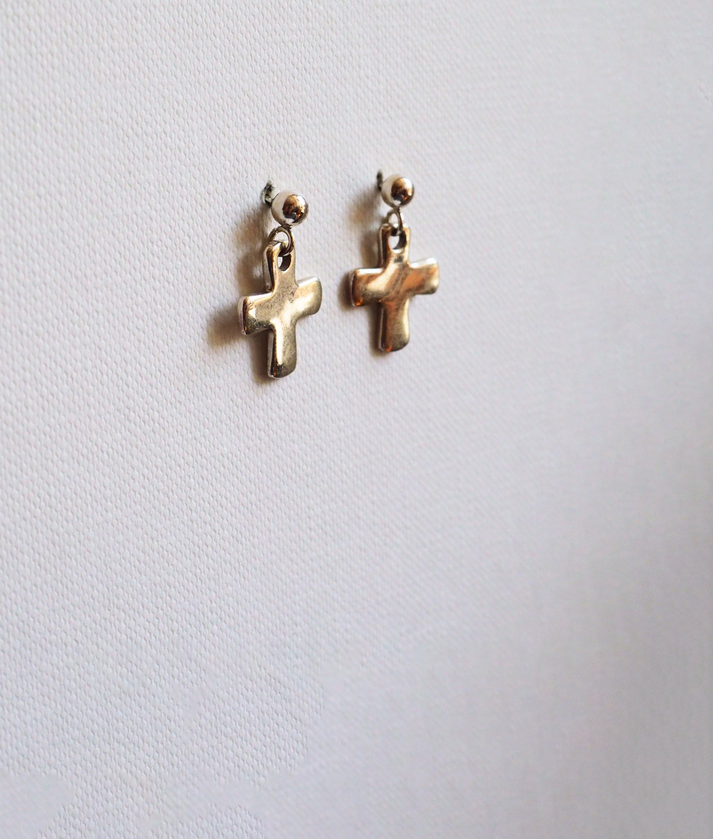 Silver Cross Earrings by JANI