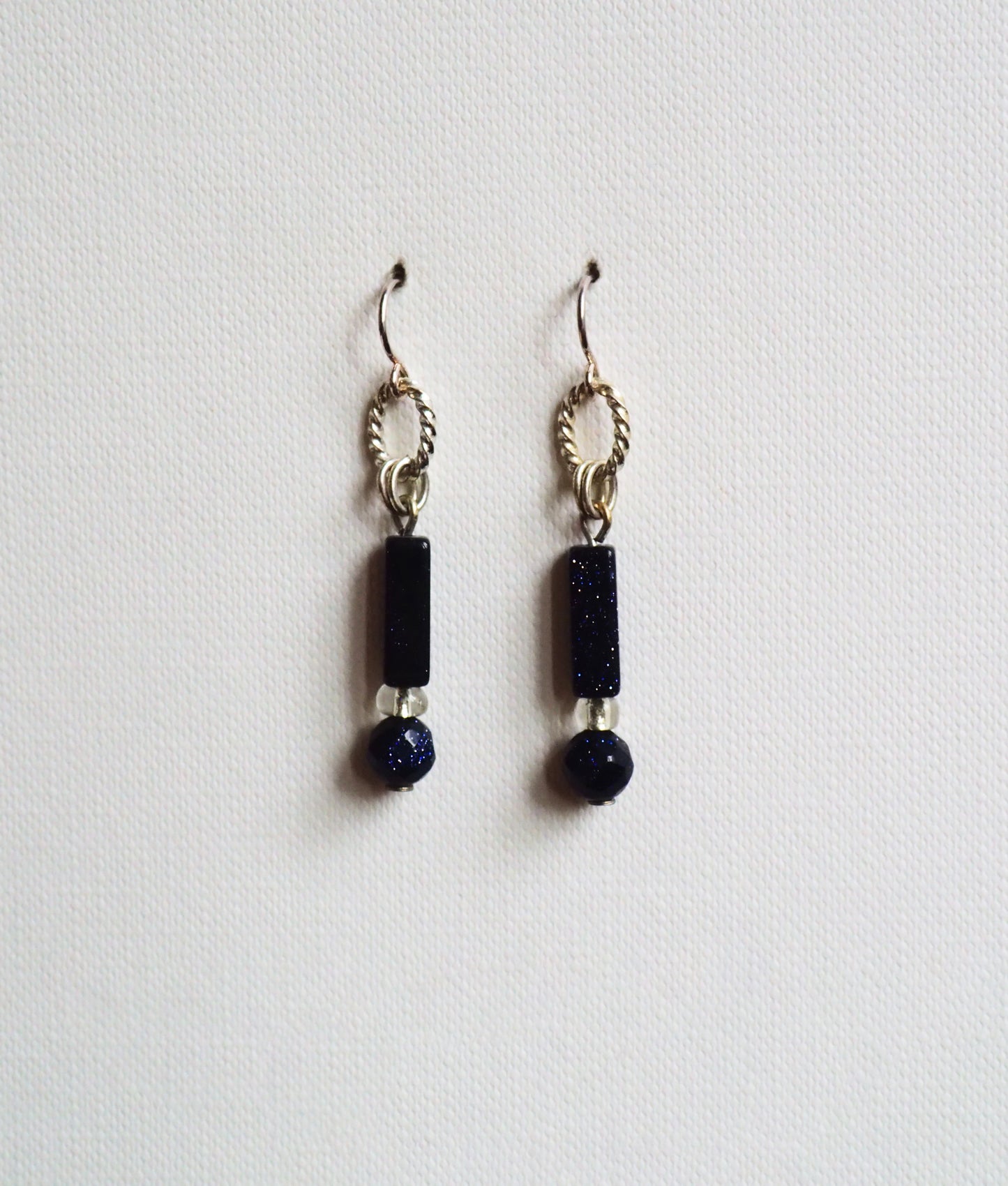 Blue Aventurine Chained Earrings by JANI