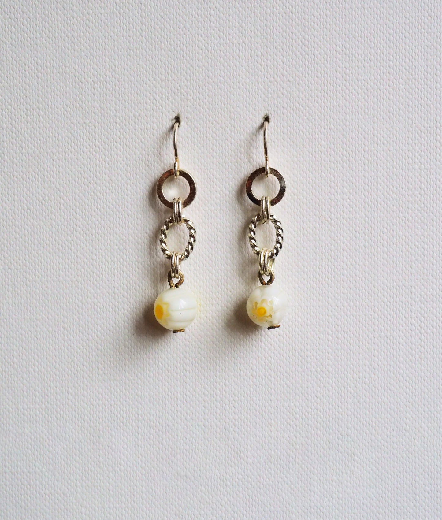 Murano glass and Chain Drop Earrings by JANI