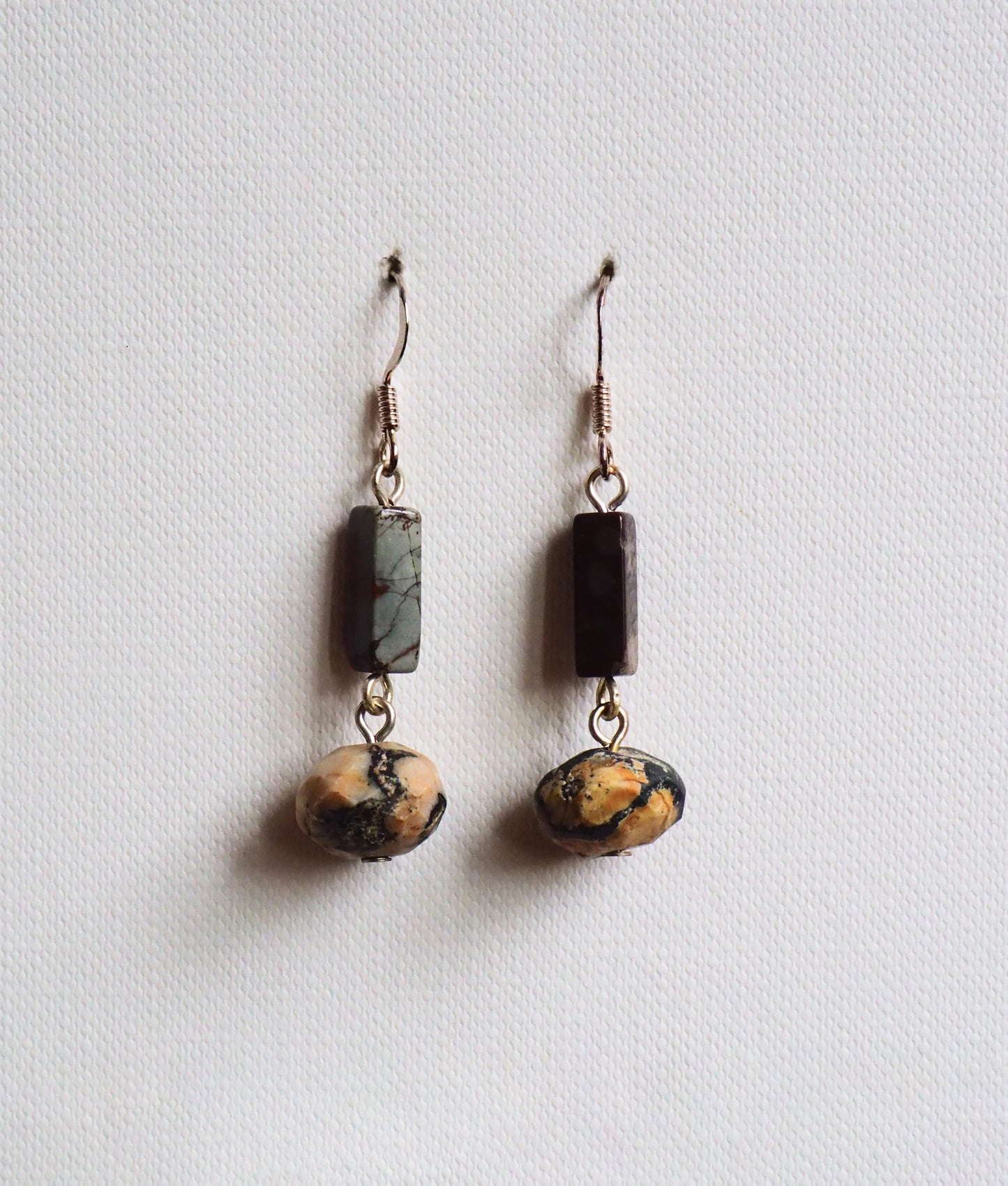 Radical Jasper and Silver Earrings by JANI