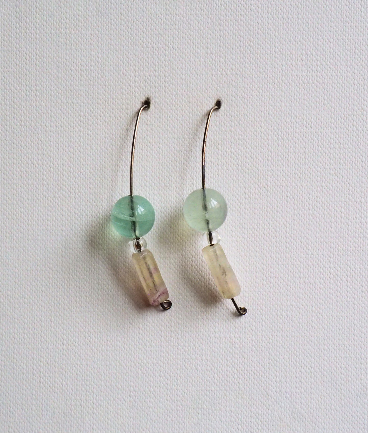 Pendientes de fluorita y plata de JANI 