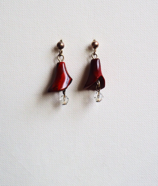 Pendientes Red Bell, Swarovski y Plata de JANI