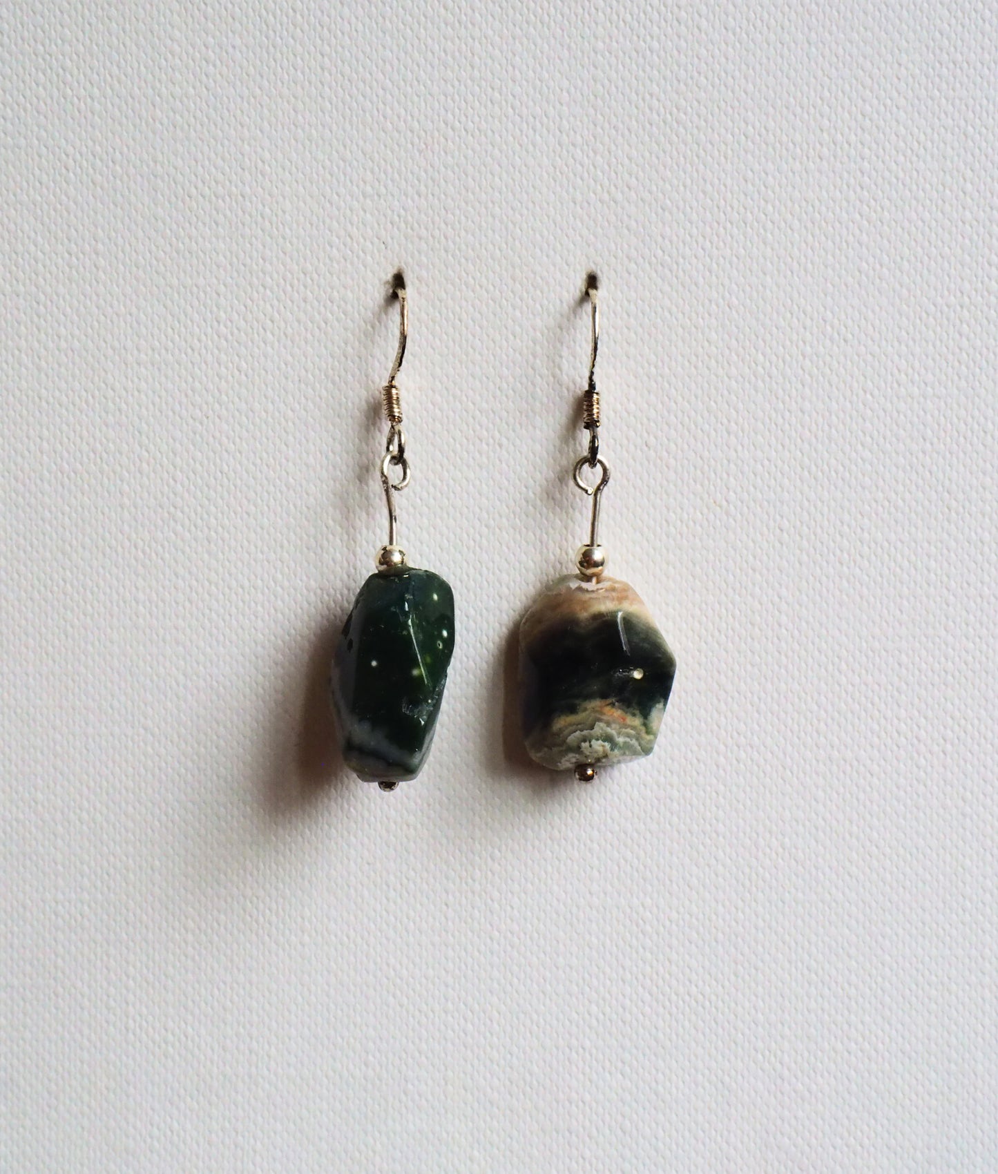 Jasper and Silver Drop Earrings by JANI