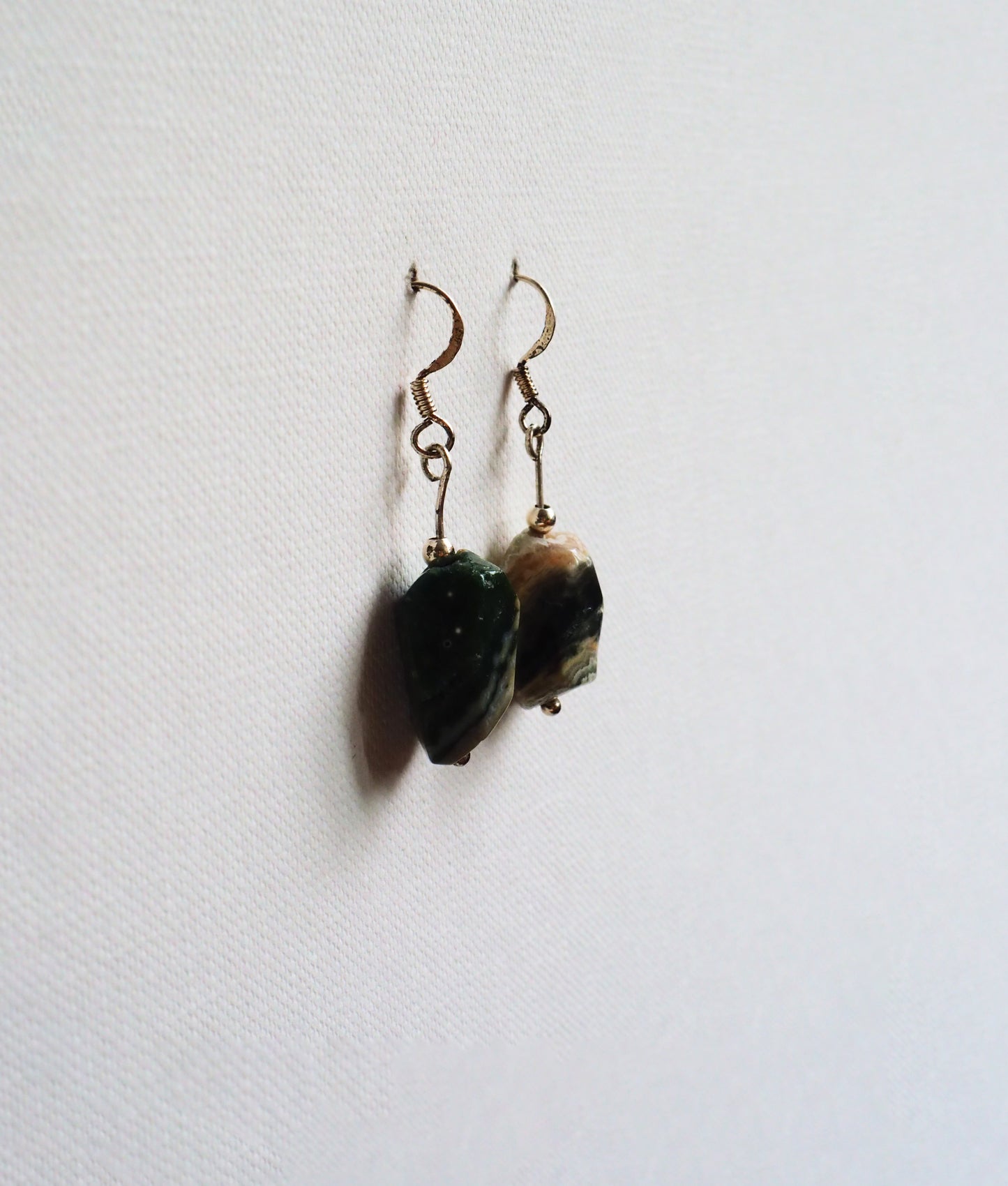 Jasper and Silver Drop Earrings by JANI