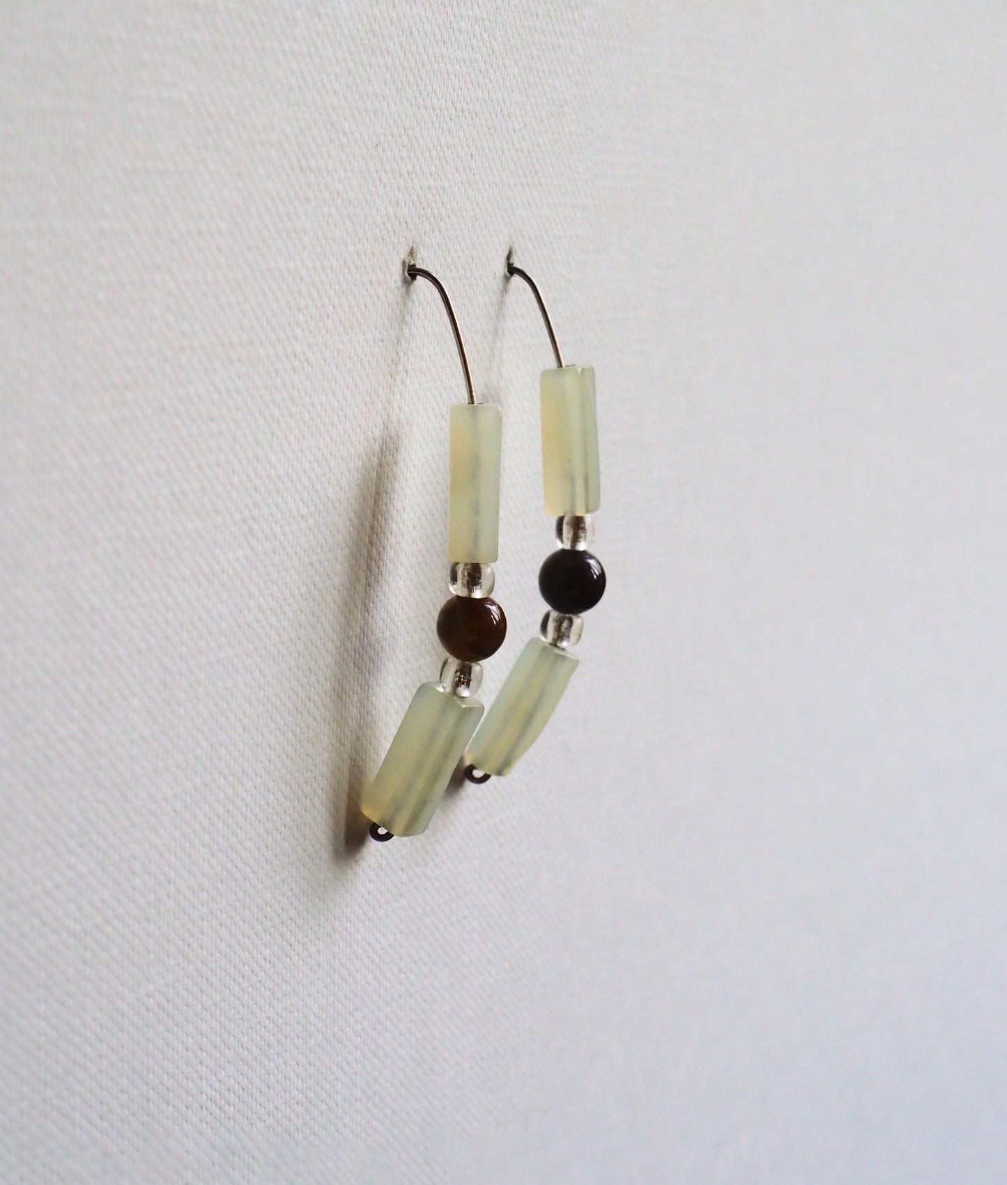 Fluorite, Jasper and Silver Earrings by JANI