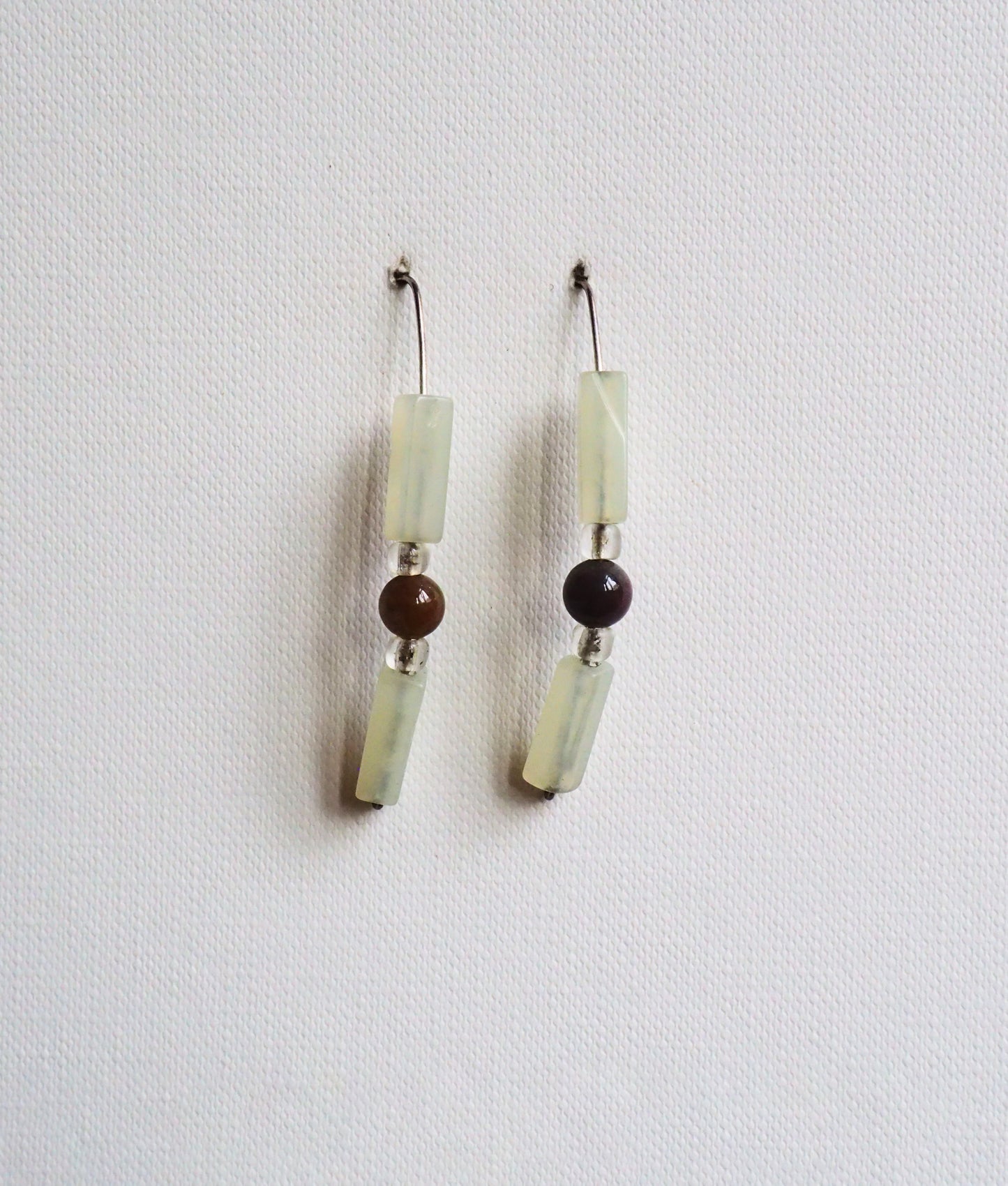 Fluorite, Jasper and Silver Earrings by JANI