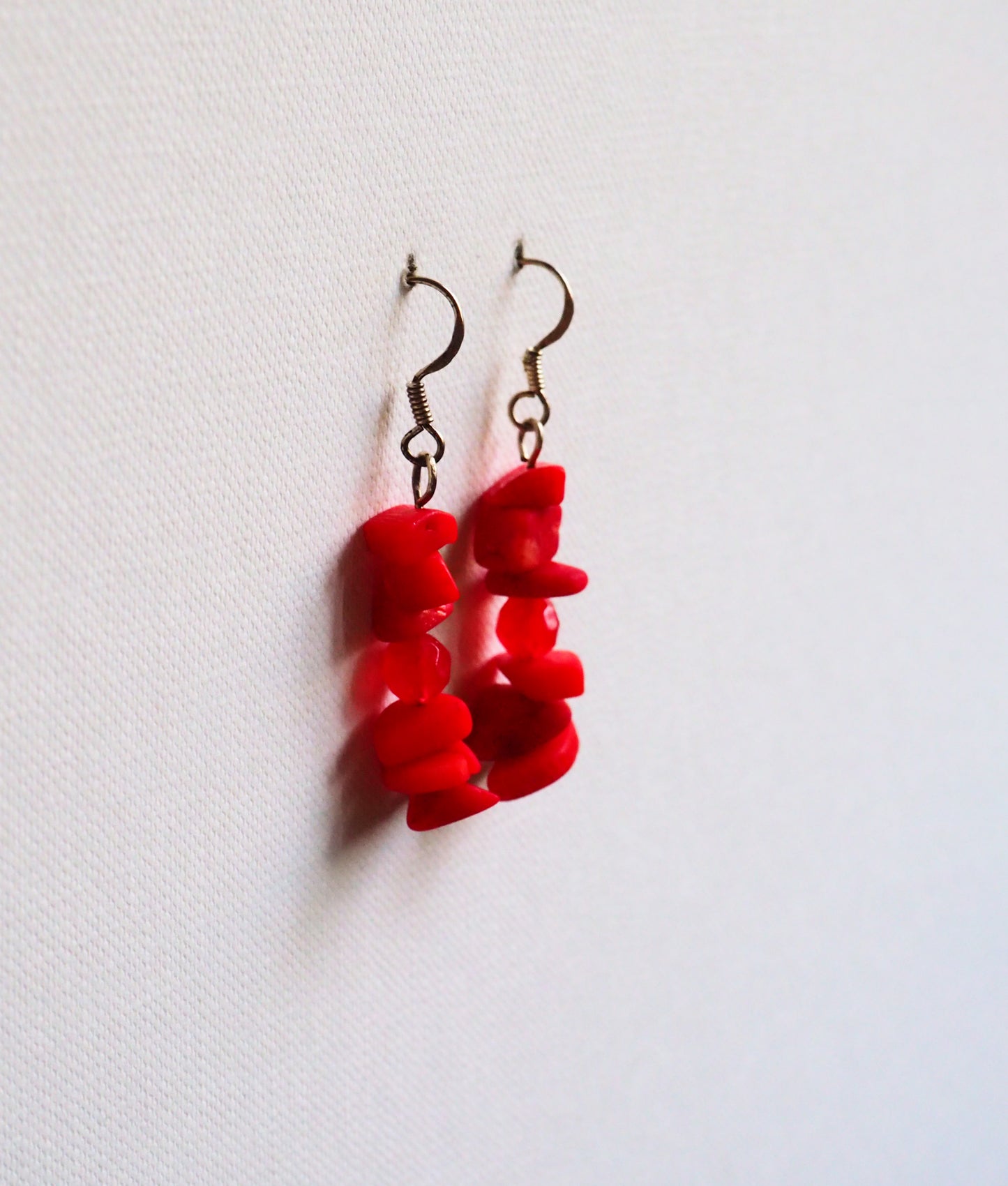 Natural Coral Drop Earrings by JANI