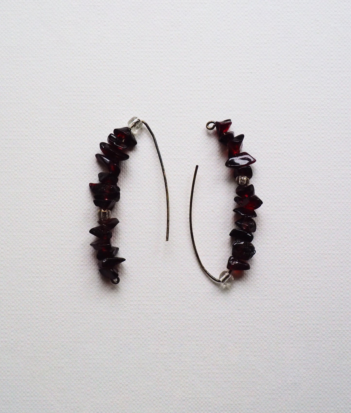 Garnet and Silver Earrings by JANI